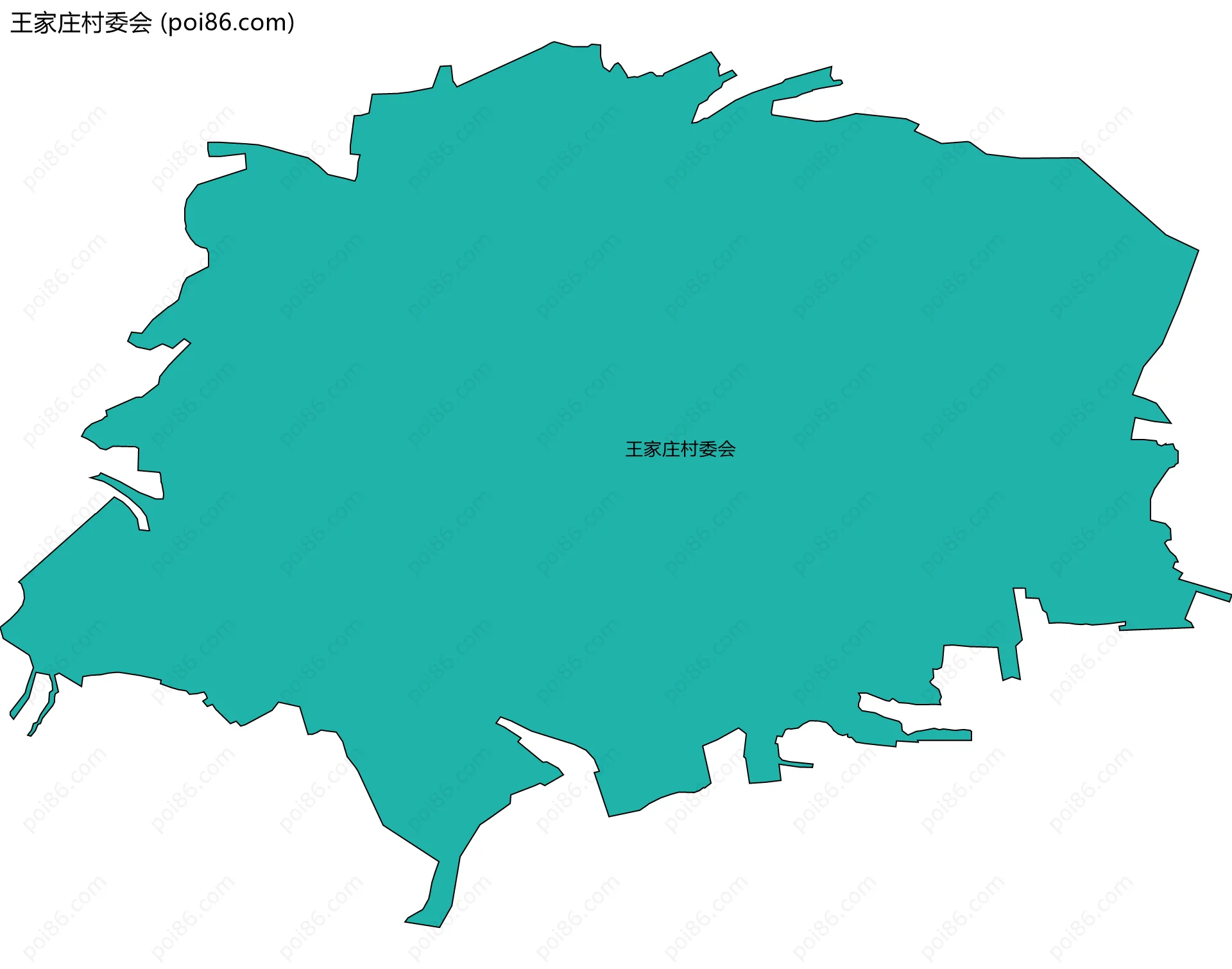 王家庄村委会边界地图