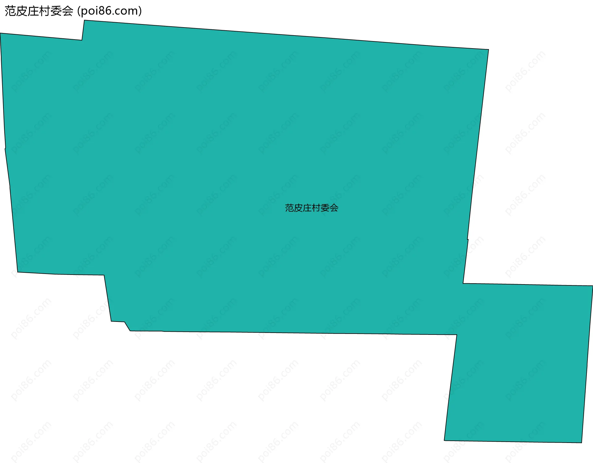 范皮庄村委会边界地图