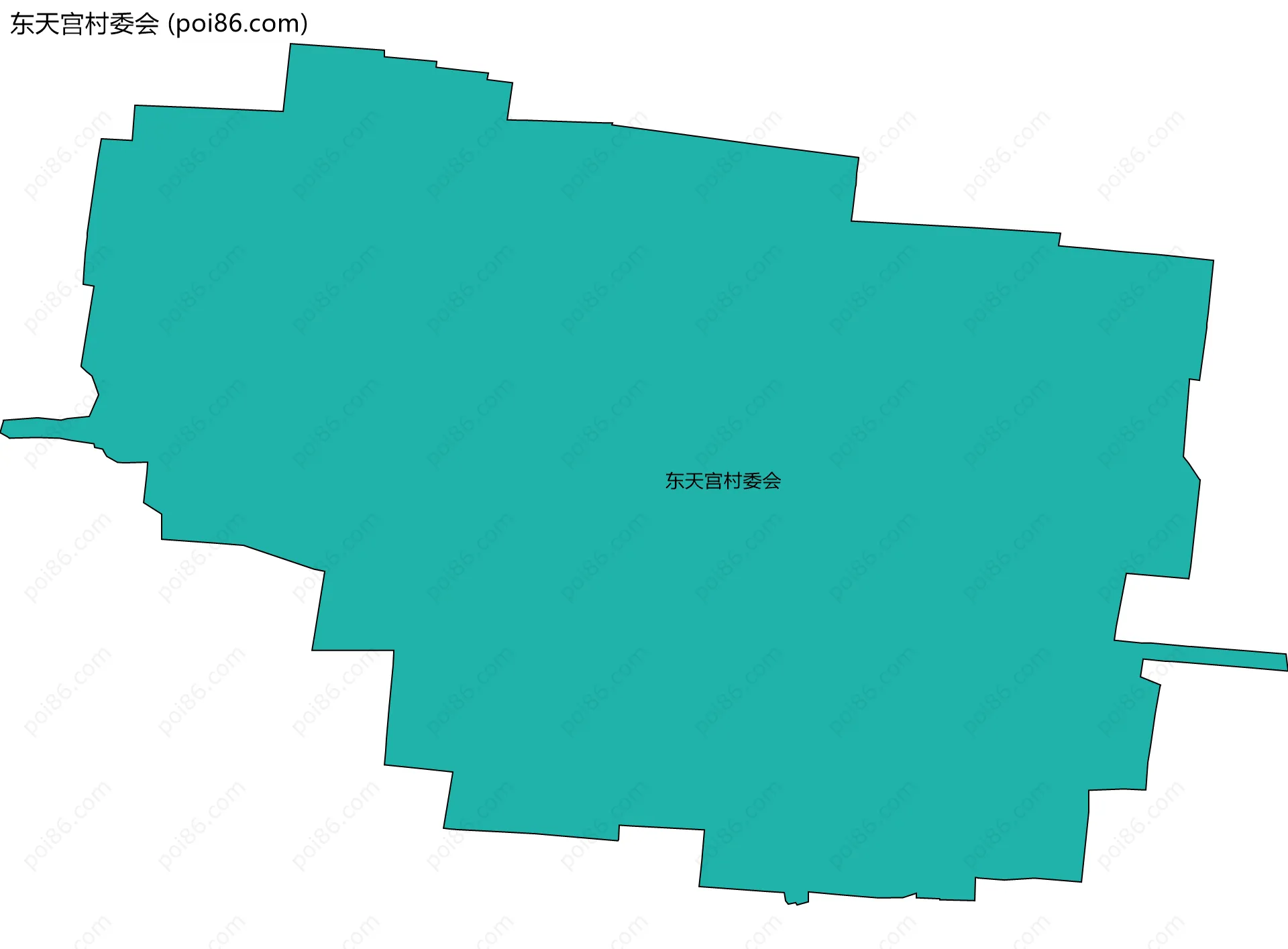 东天宫村委会边界地图