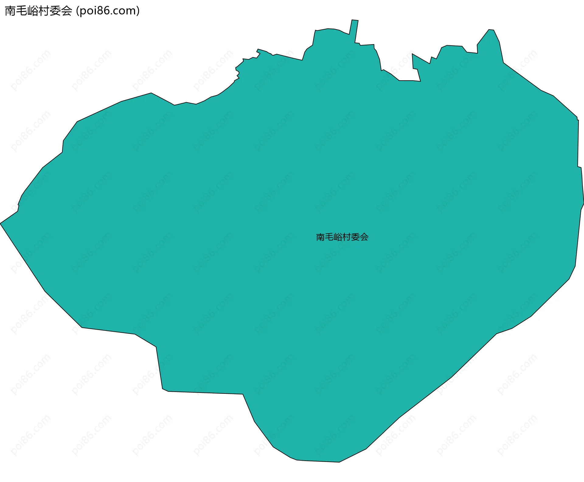 南毛峪村委会边界地图