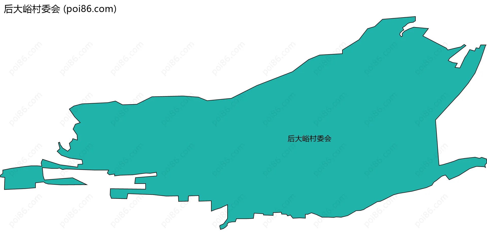 后大峪村委会边界地图