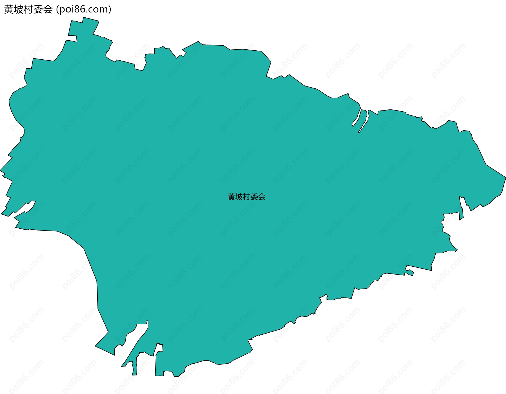 黄坡村委会边界地图