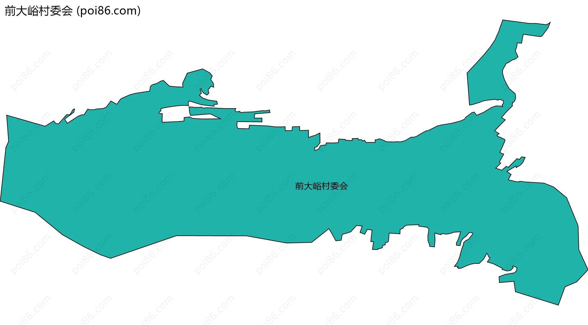 前大峪村委会边界地图