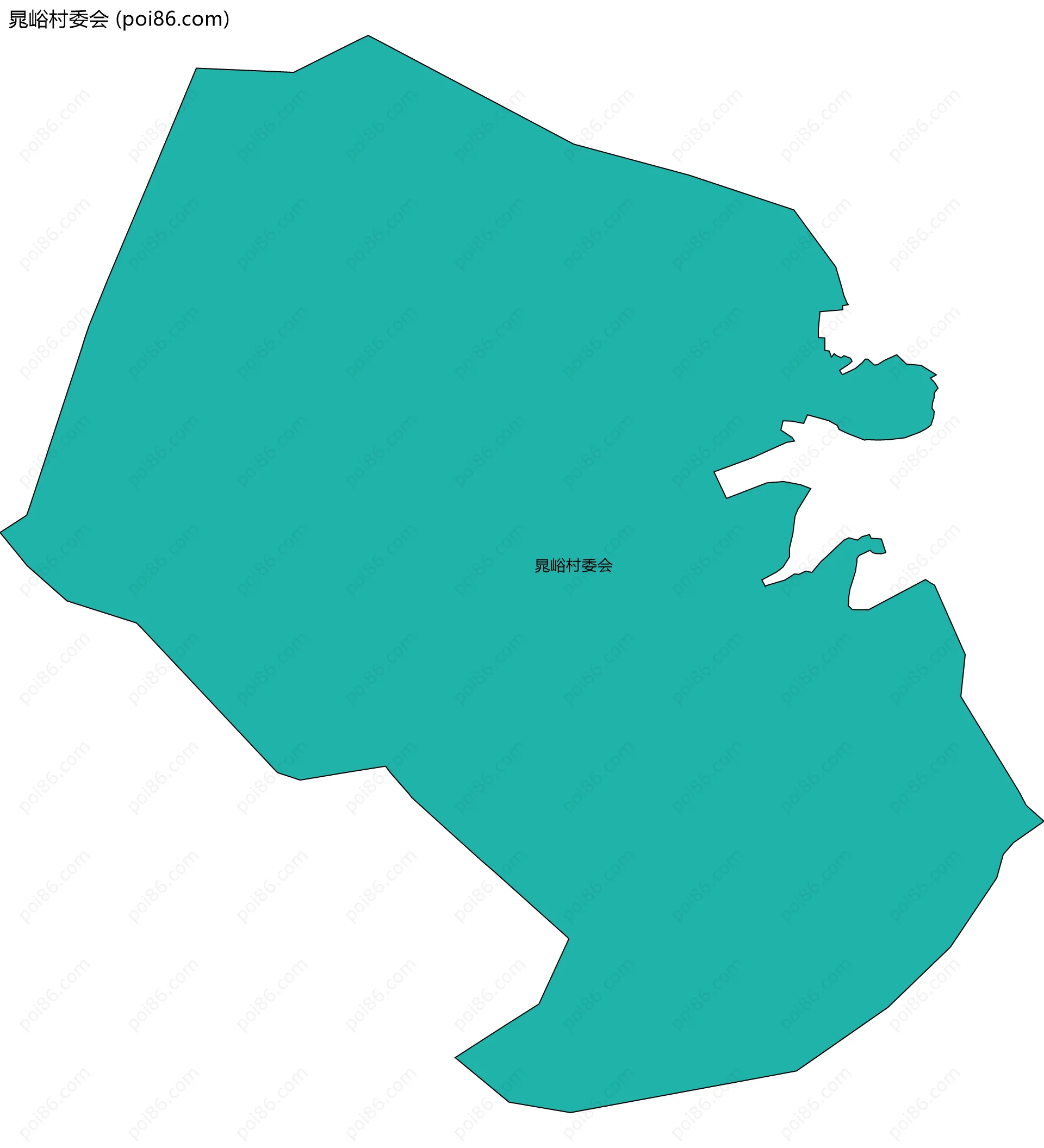 晁峪村委会边界地图