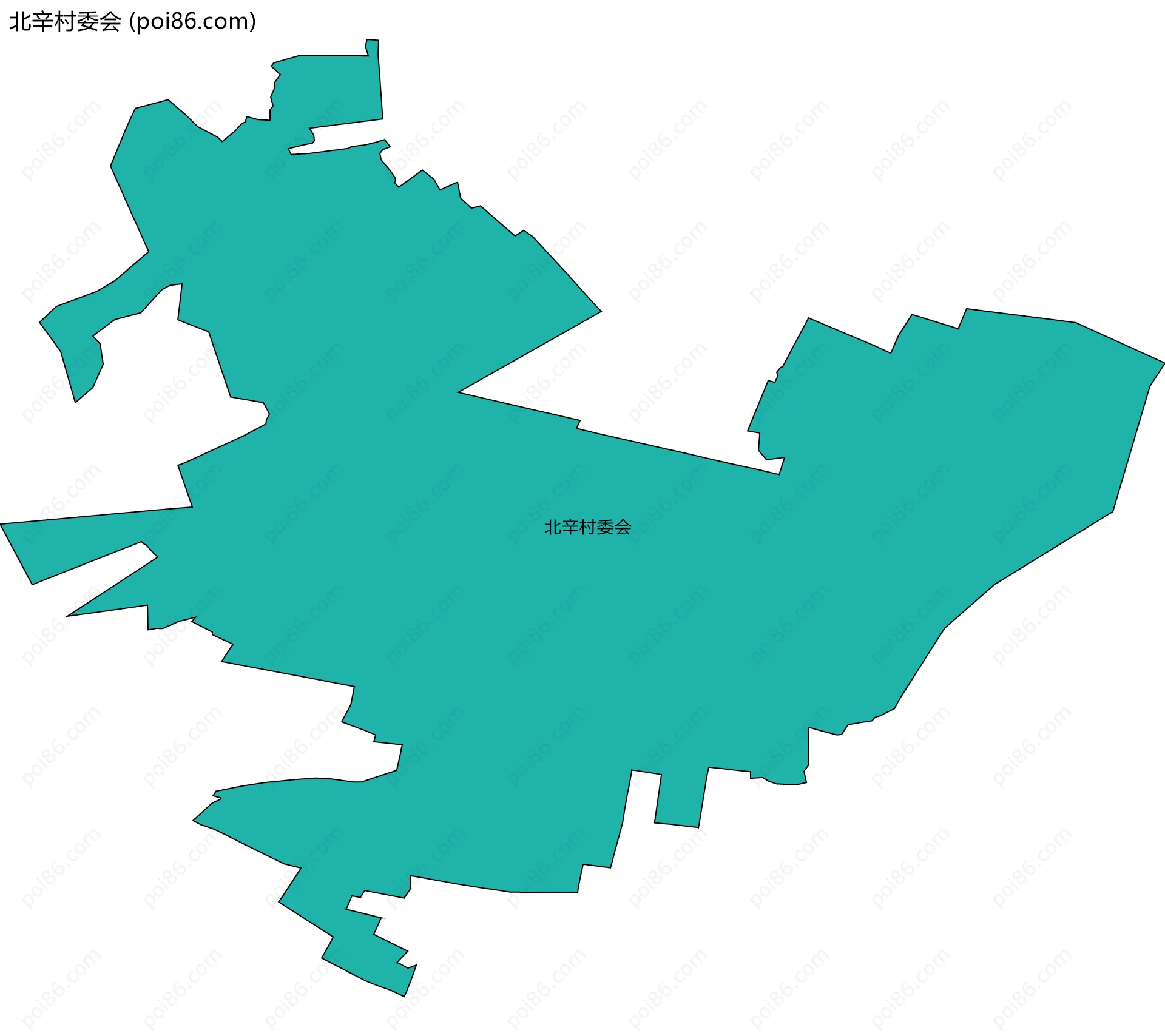 北辛村委会边界地图
