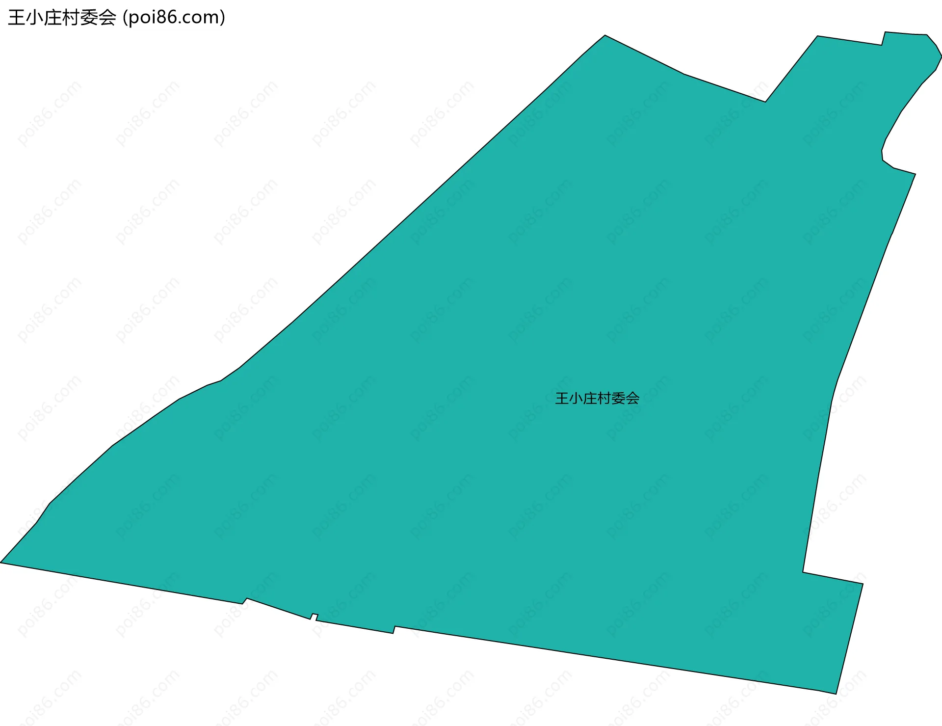王小庄村委会边界地图