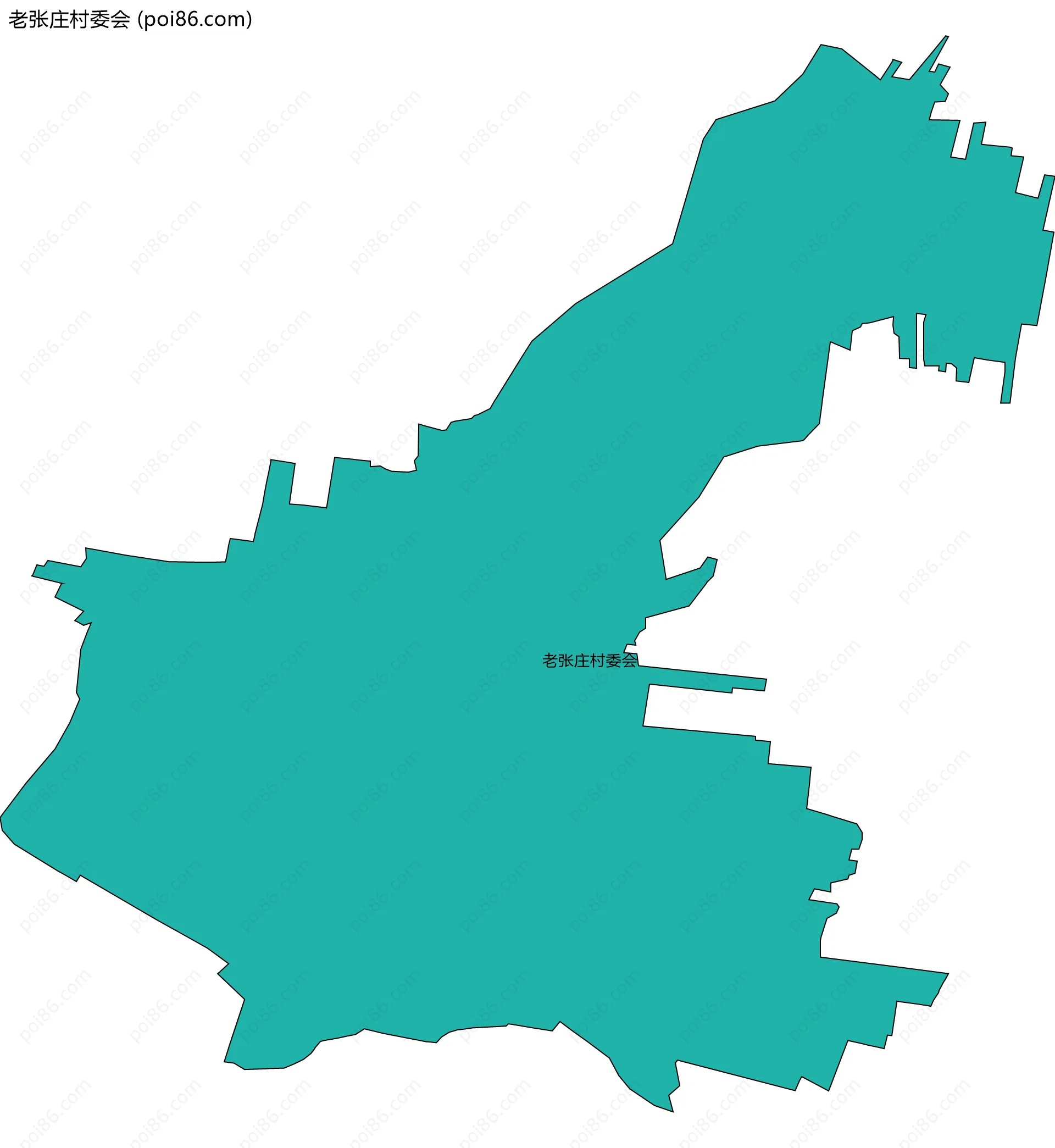 老张庄村委会边界地图