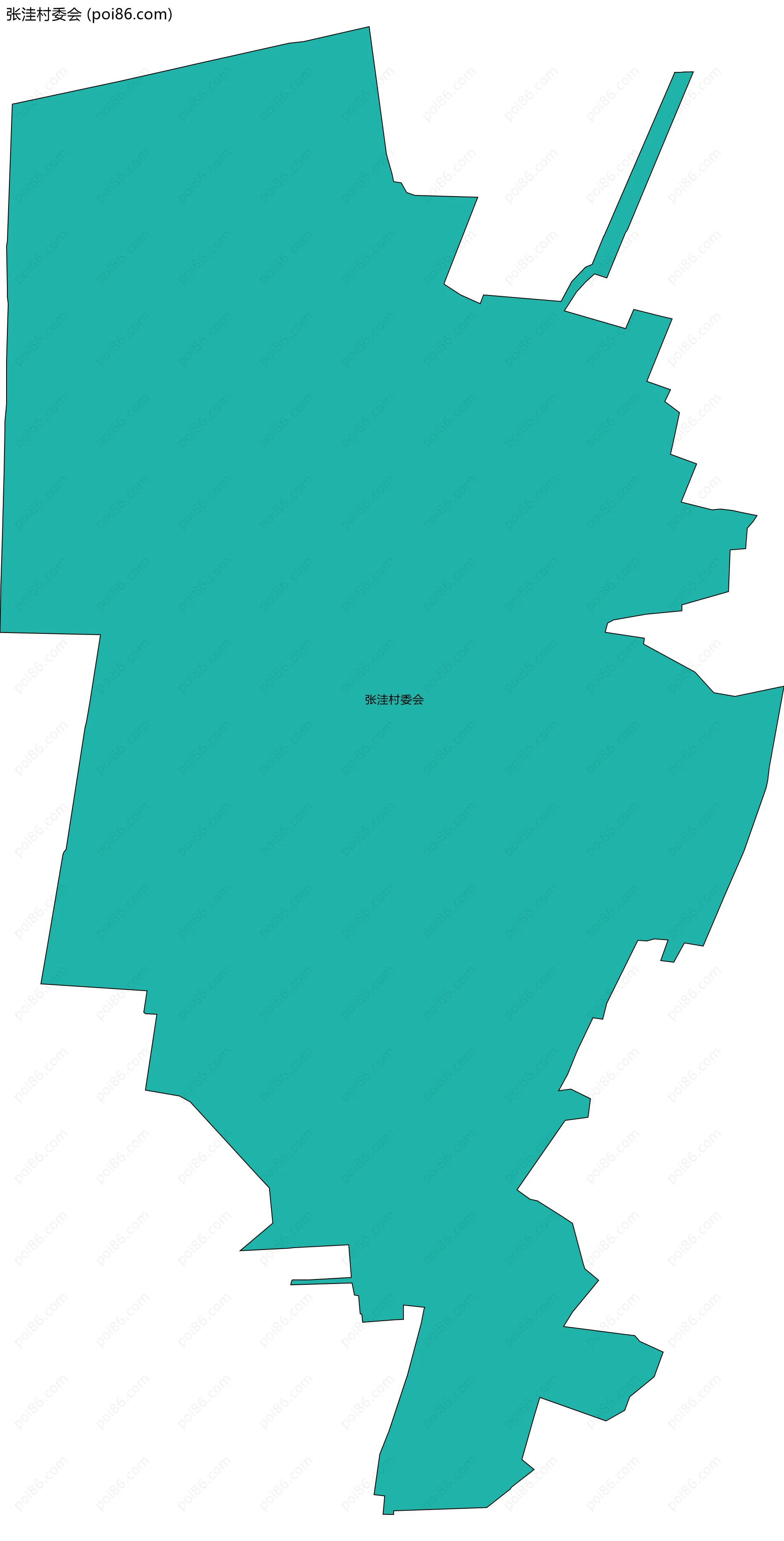 张洼村委会边界地图