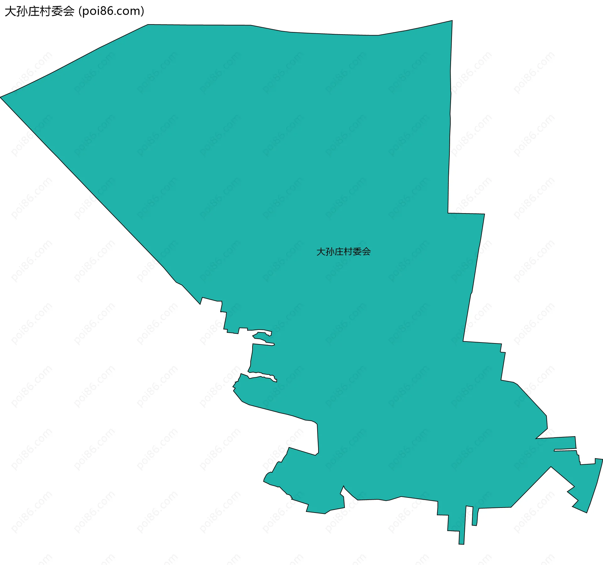 大孙庄村委会边界地图
