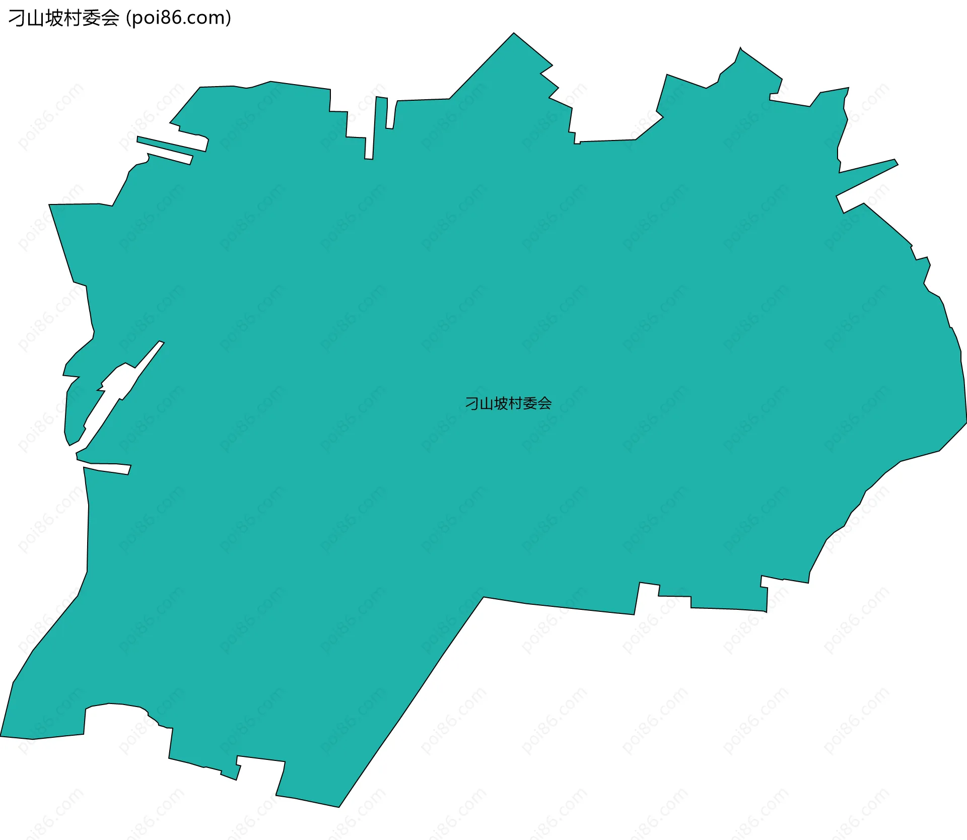 刁山坡村委会边界地图