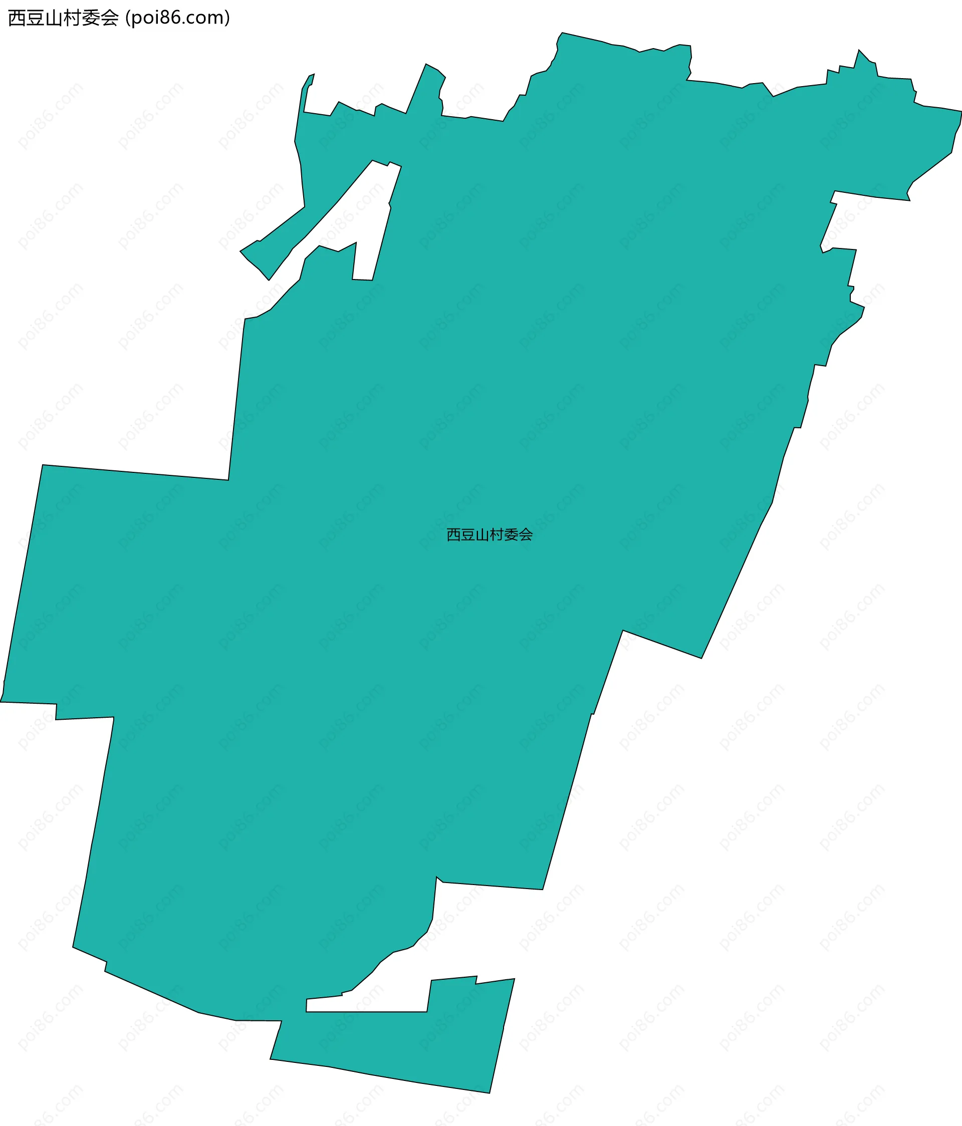 西豆山村委会边界地图