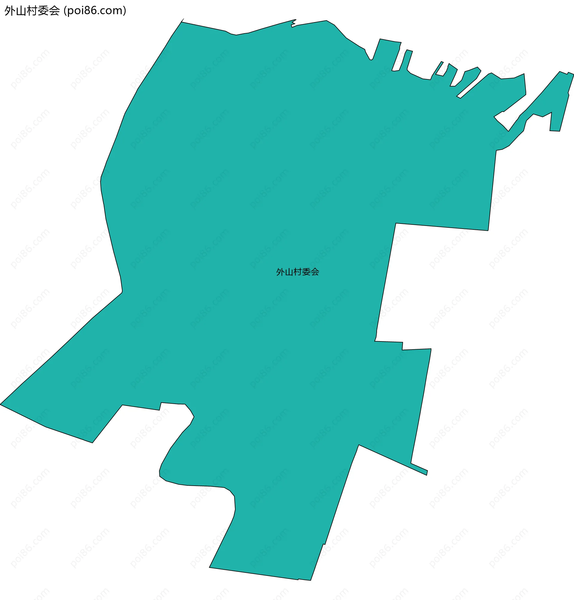 外山村委会边界地图