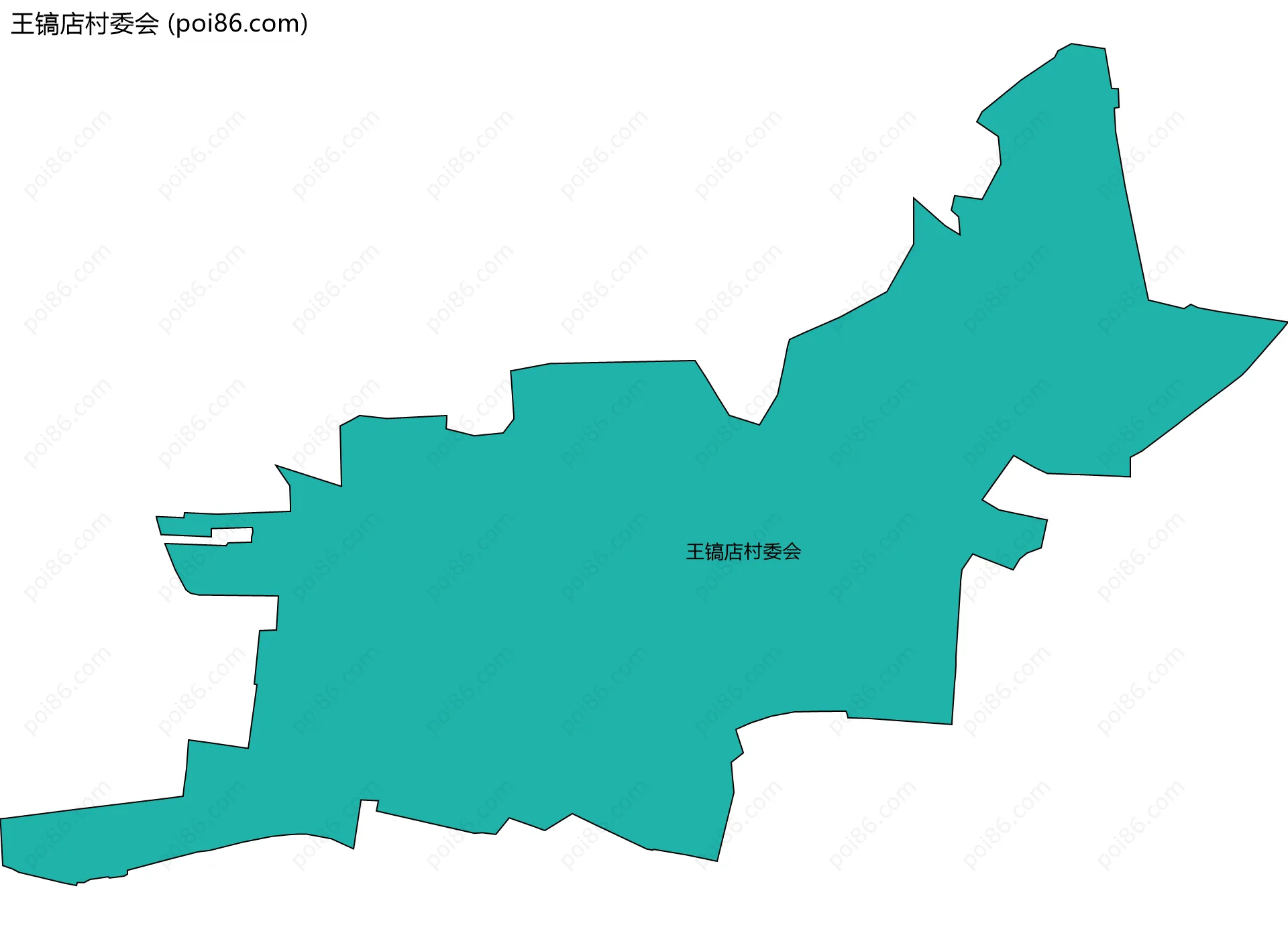 王镐店村委会边界地图