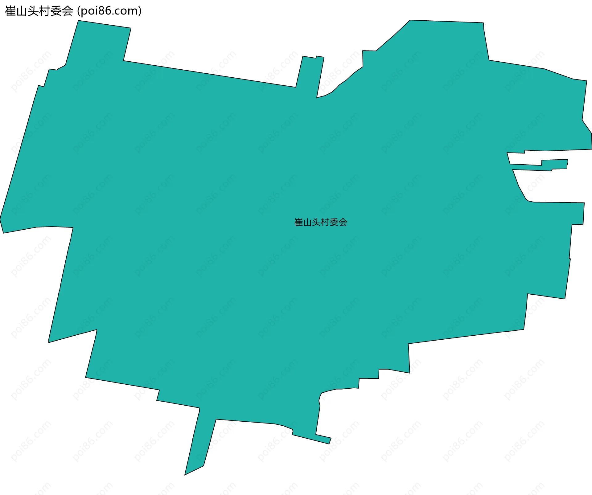崔山头村委会边界地图