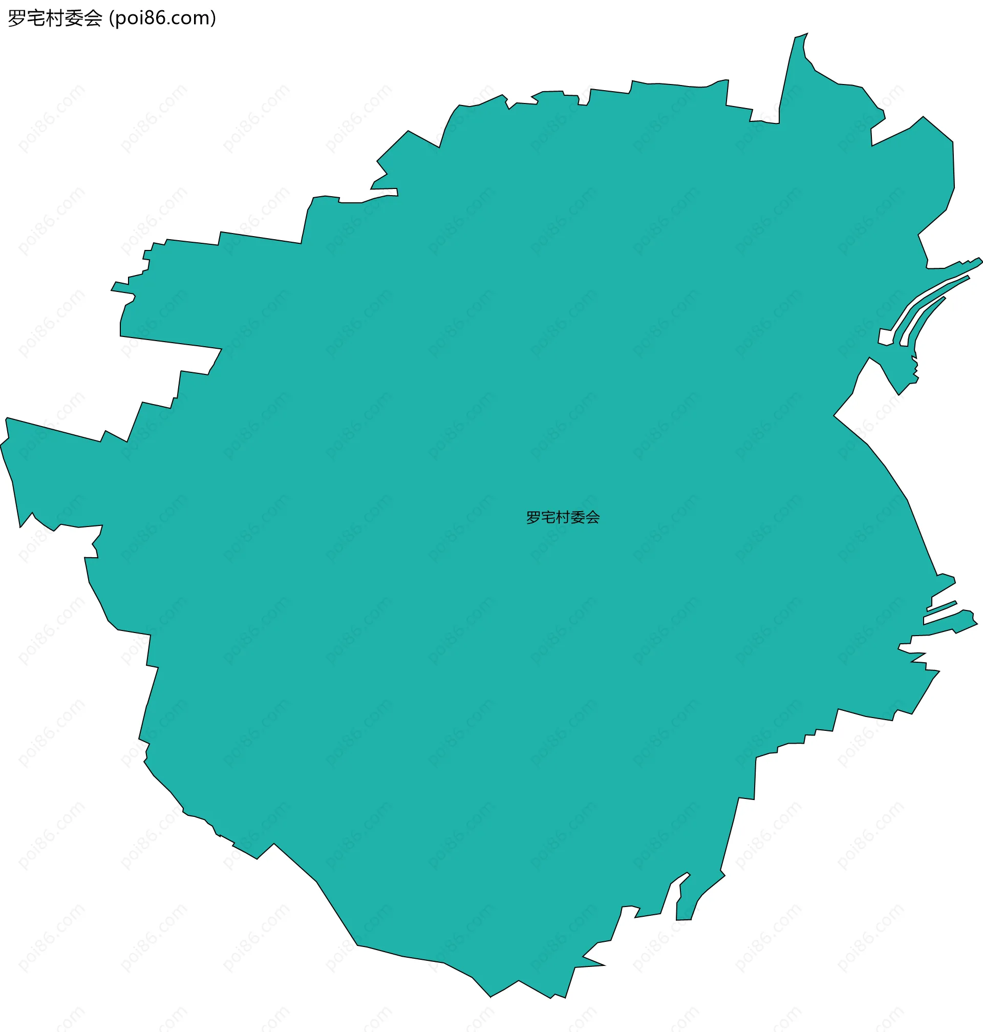罗宅村委会边界地图