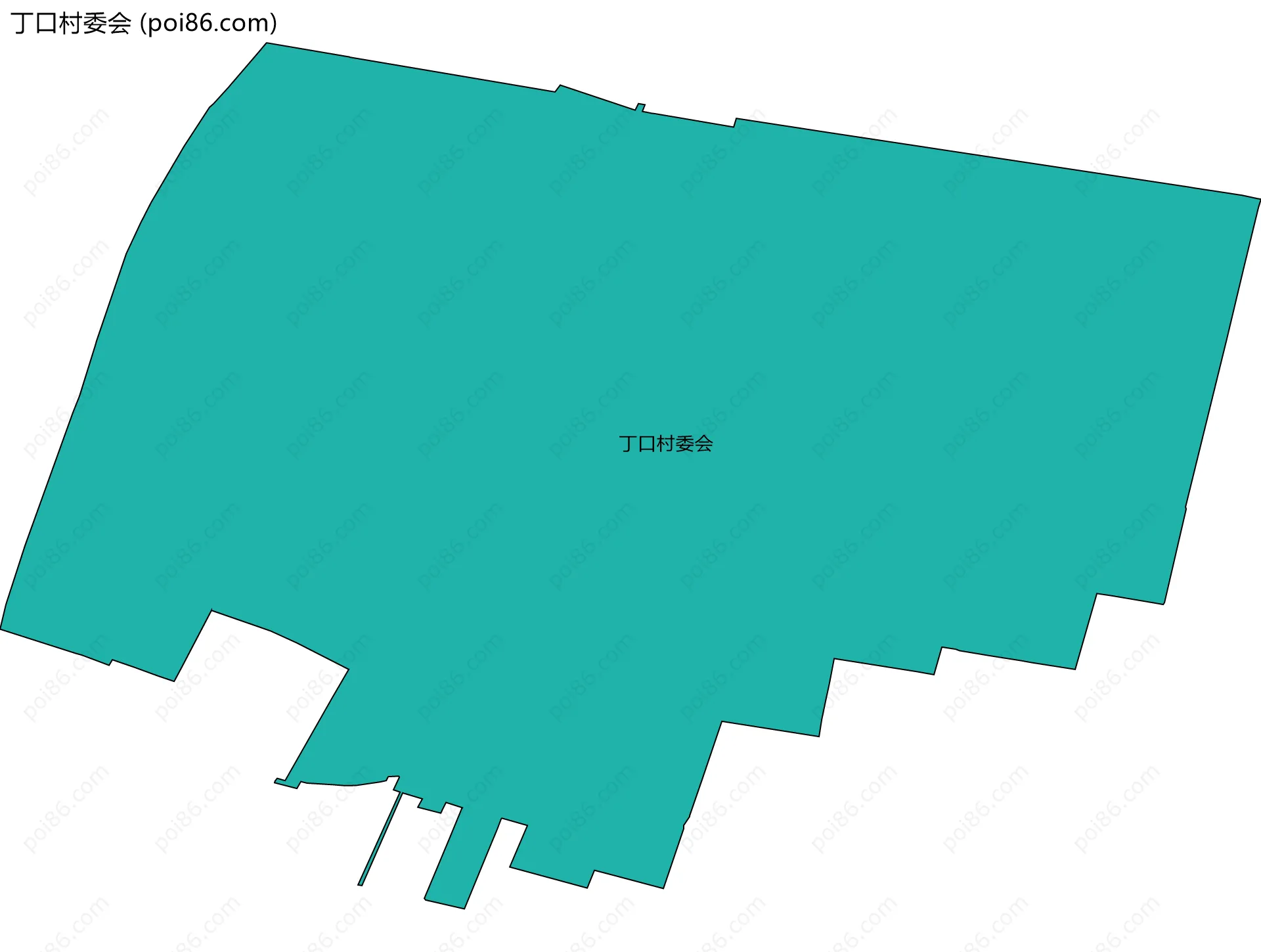 丁口村委会边界地图