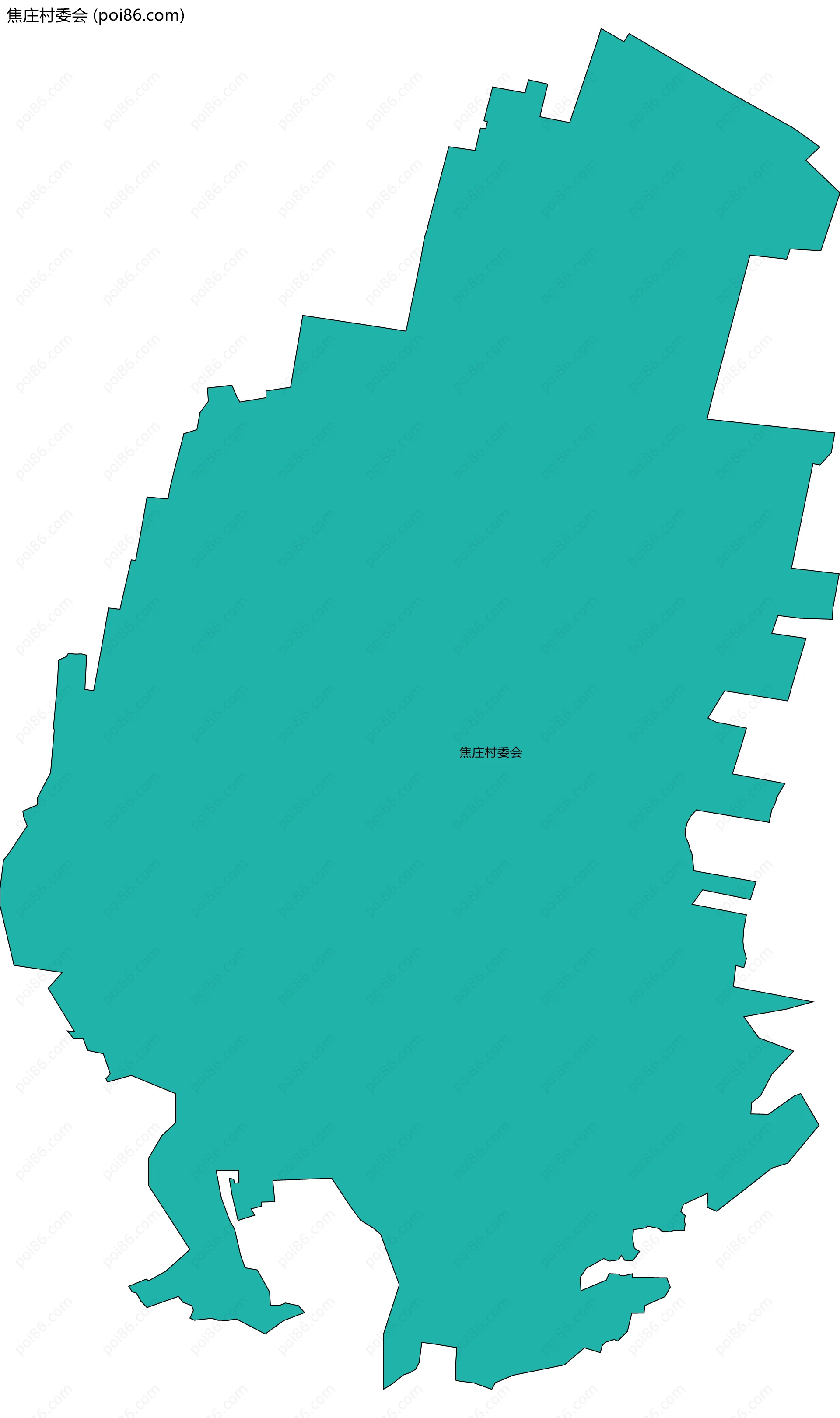 焦庄村委会边界地图