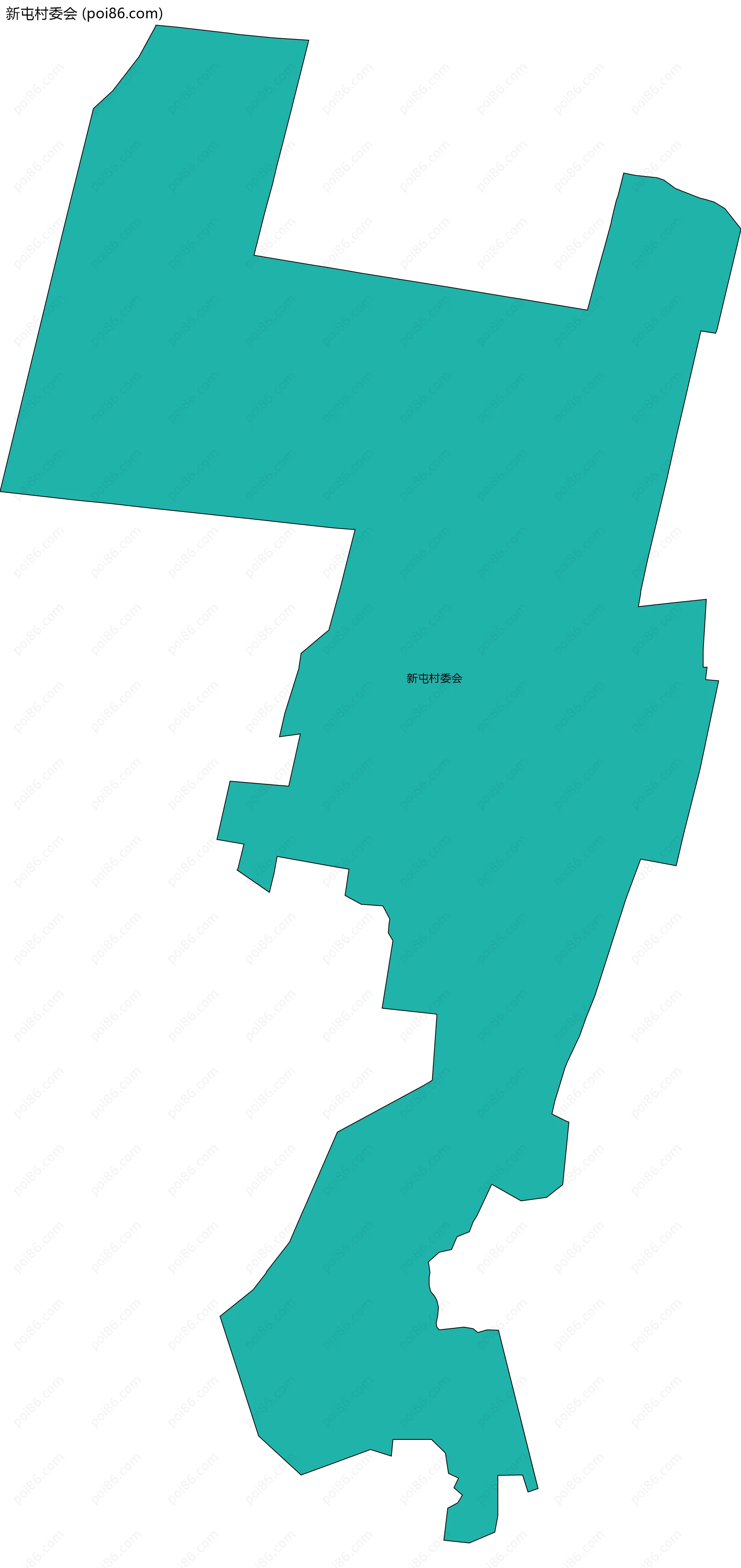 新屯村委会边界地图