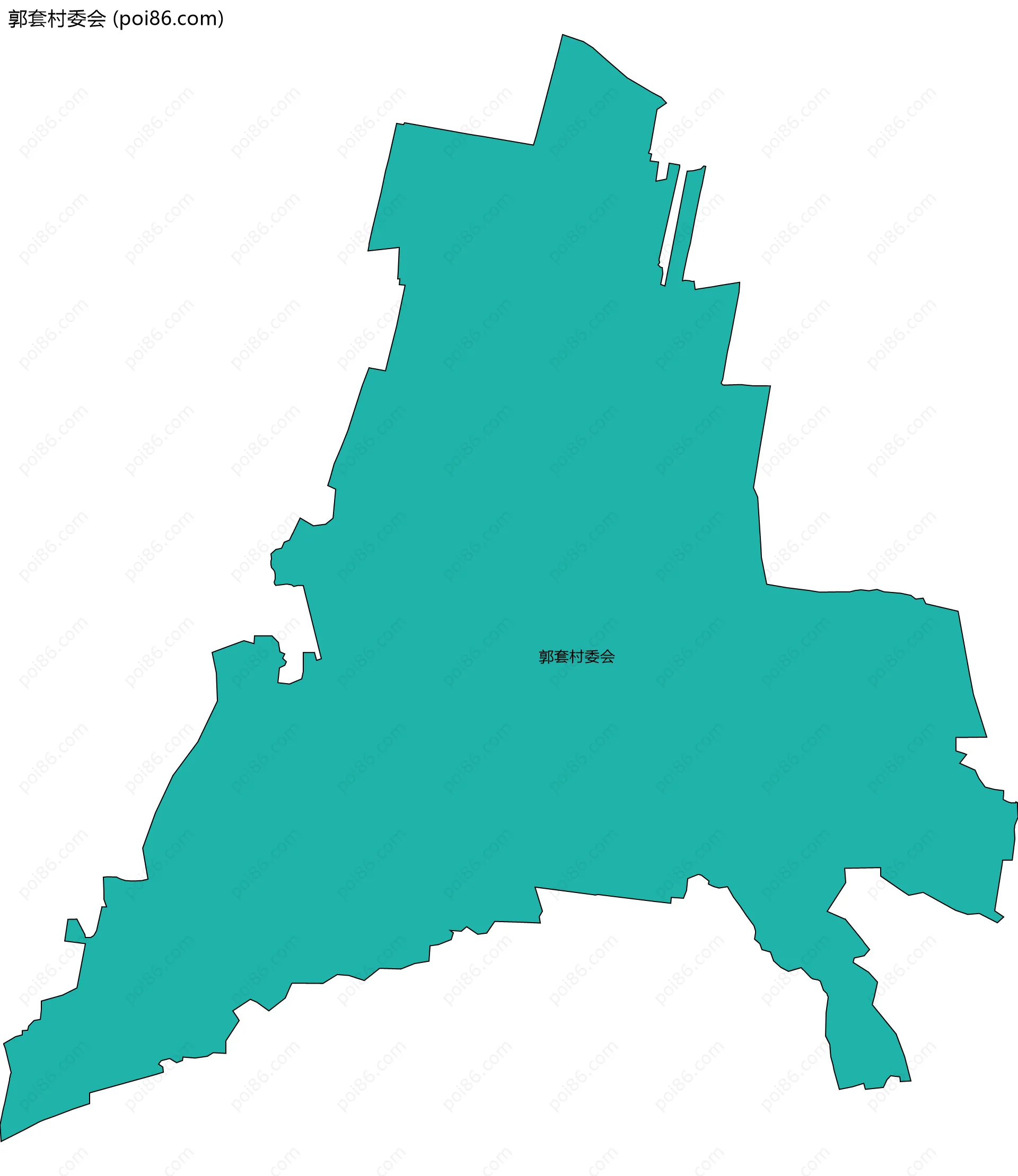 郭套村委会边界地图