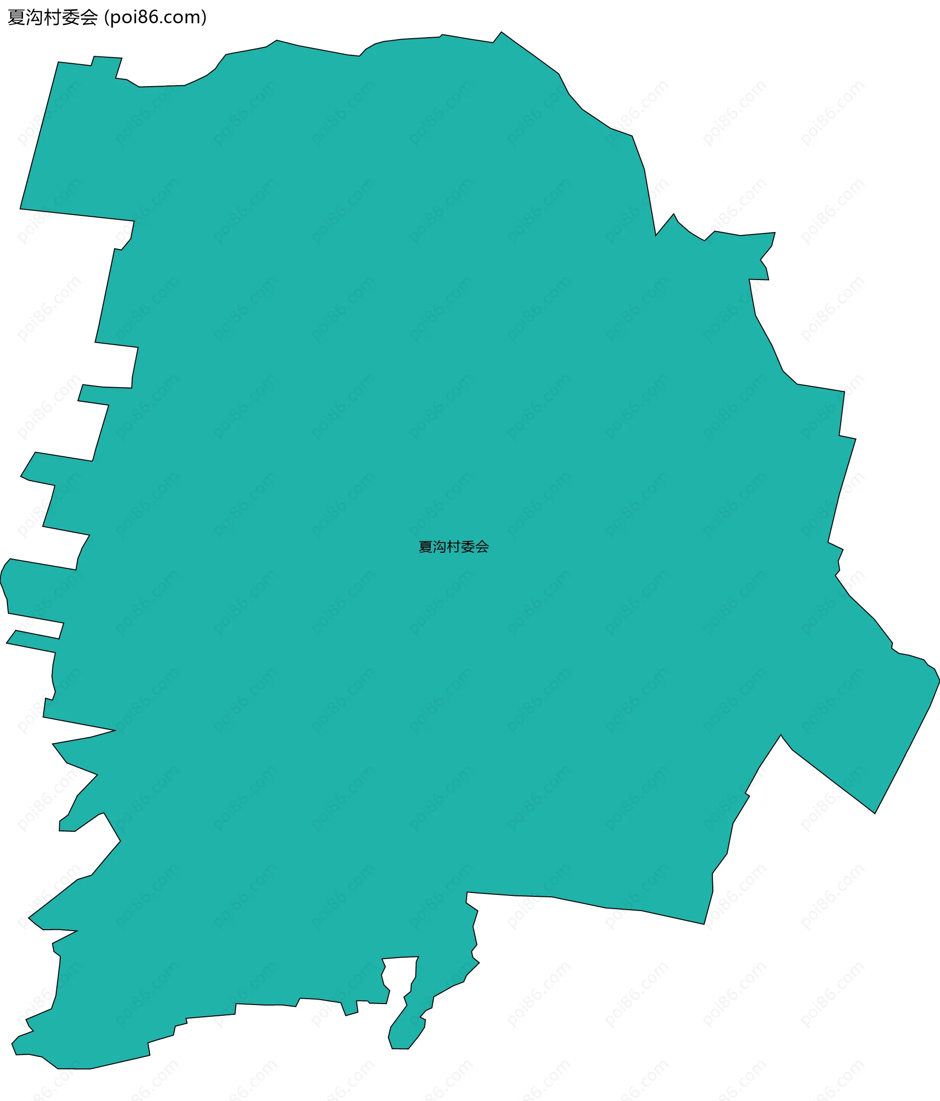 夏沟村委会边界地图