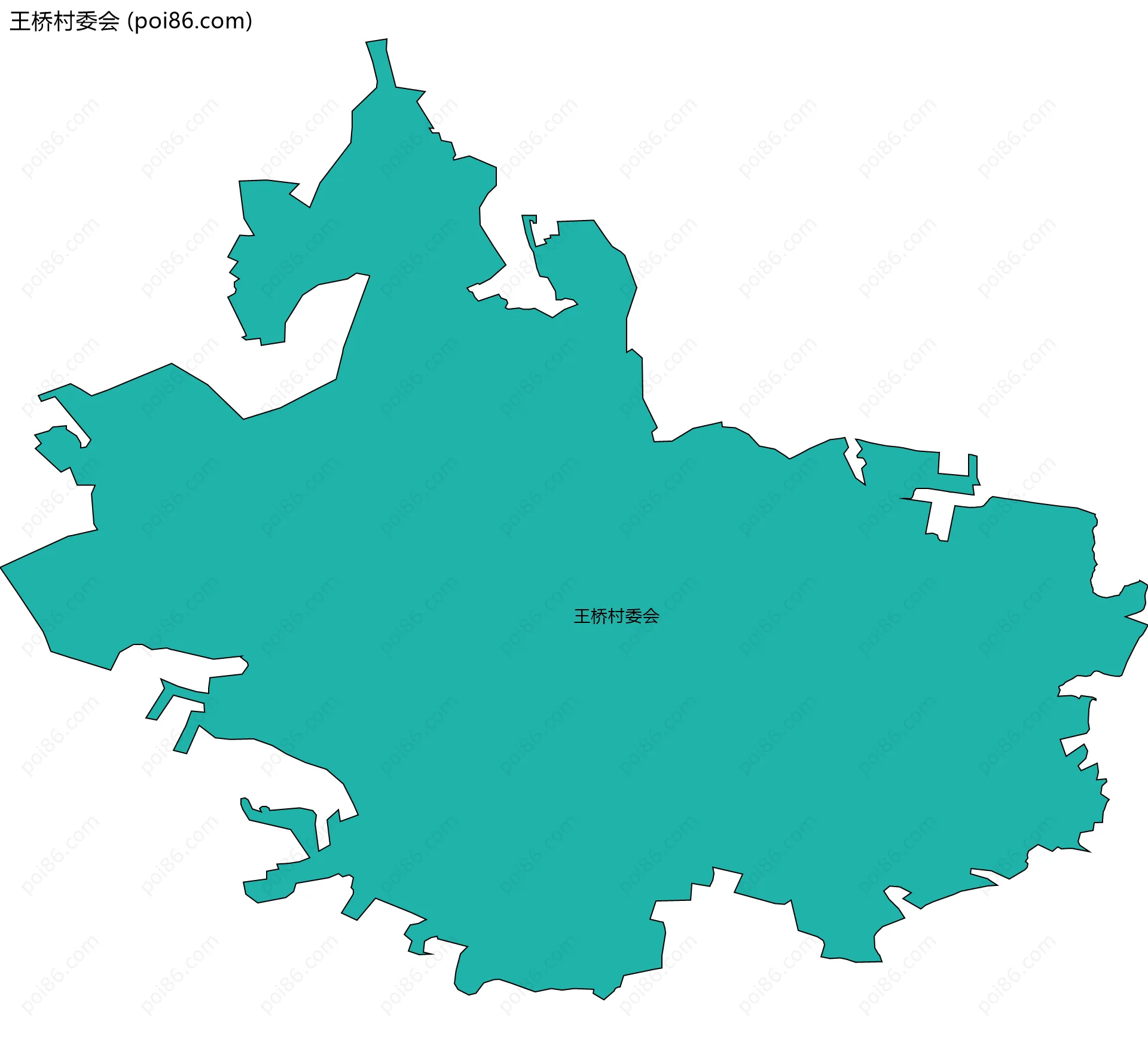 王桥村委会边界地图
