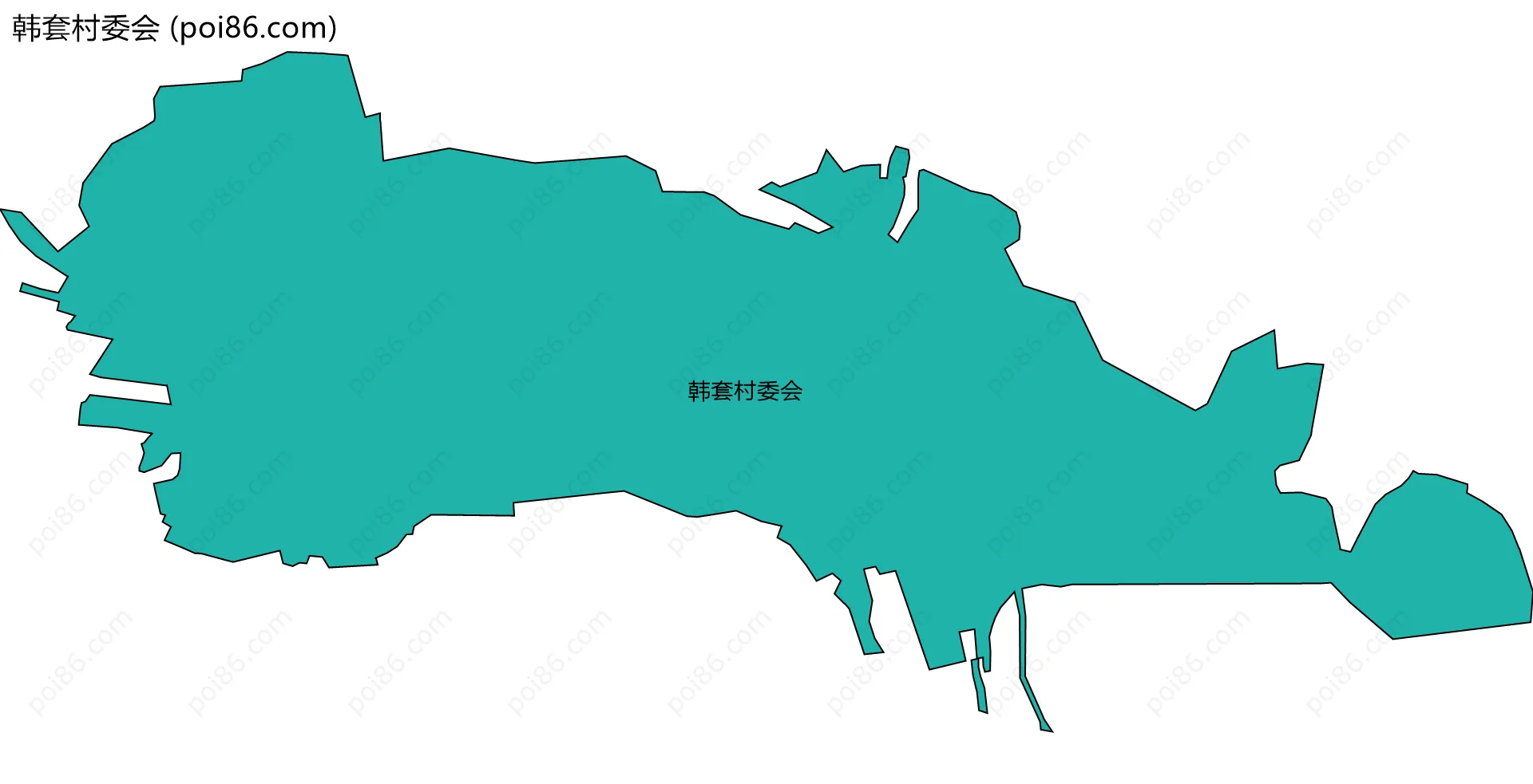 韩套村委会边界地图
