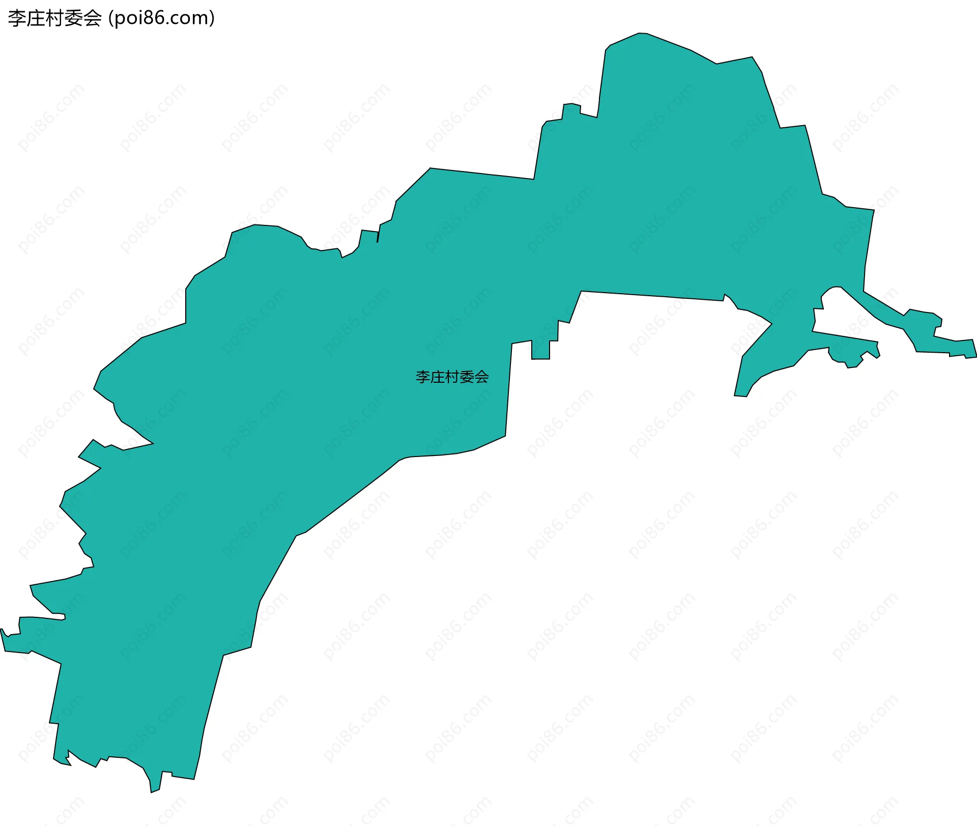 李庄村委会边界地图
