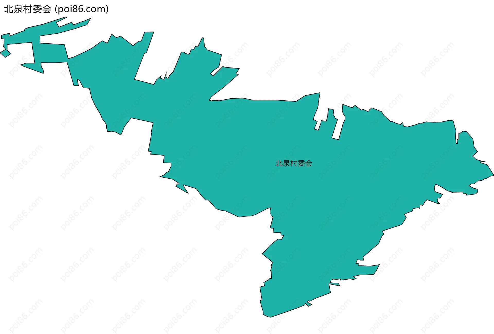 北泉村委会边界地图
