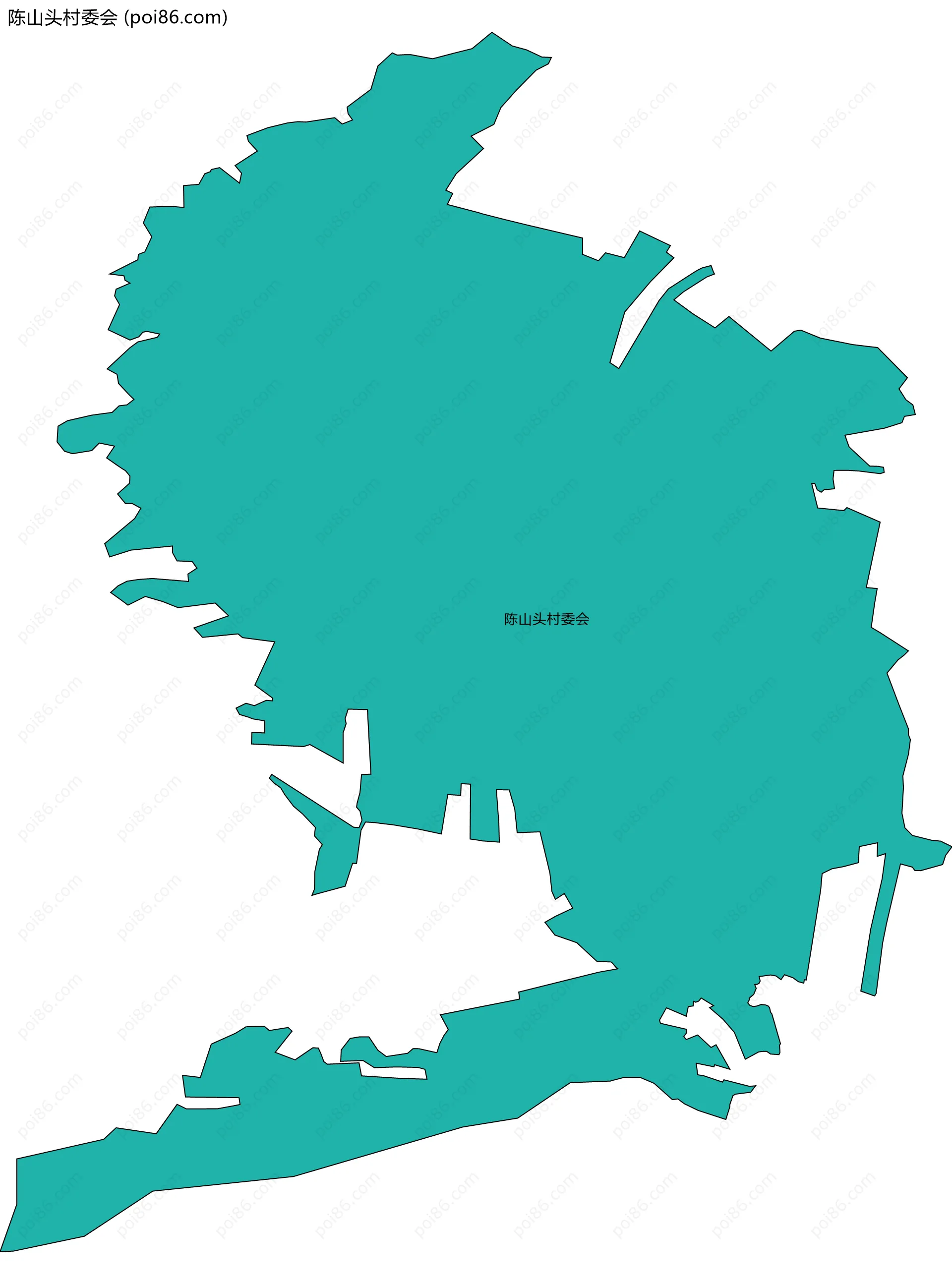 陈山头村委会边界地图