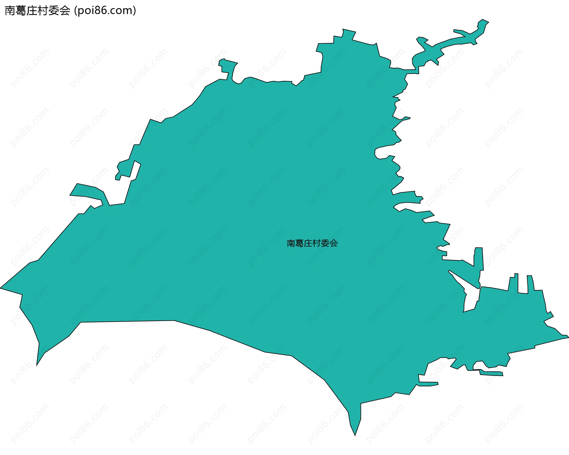 南葛庄村委会边界地图