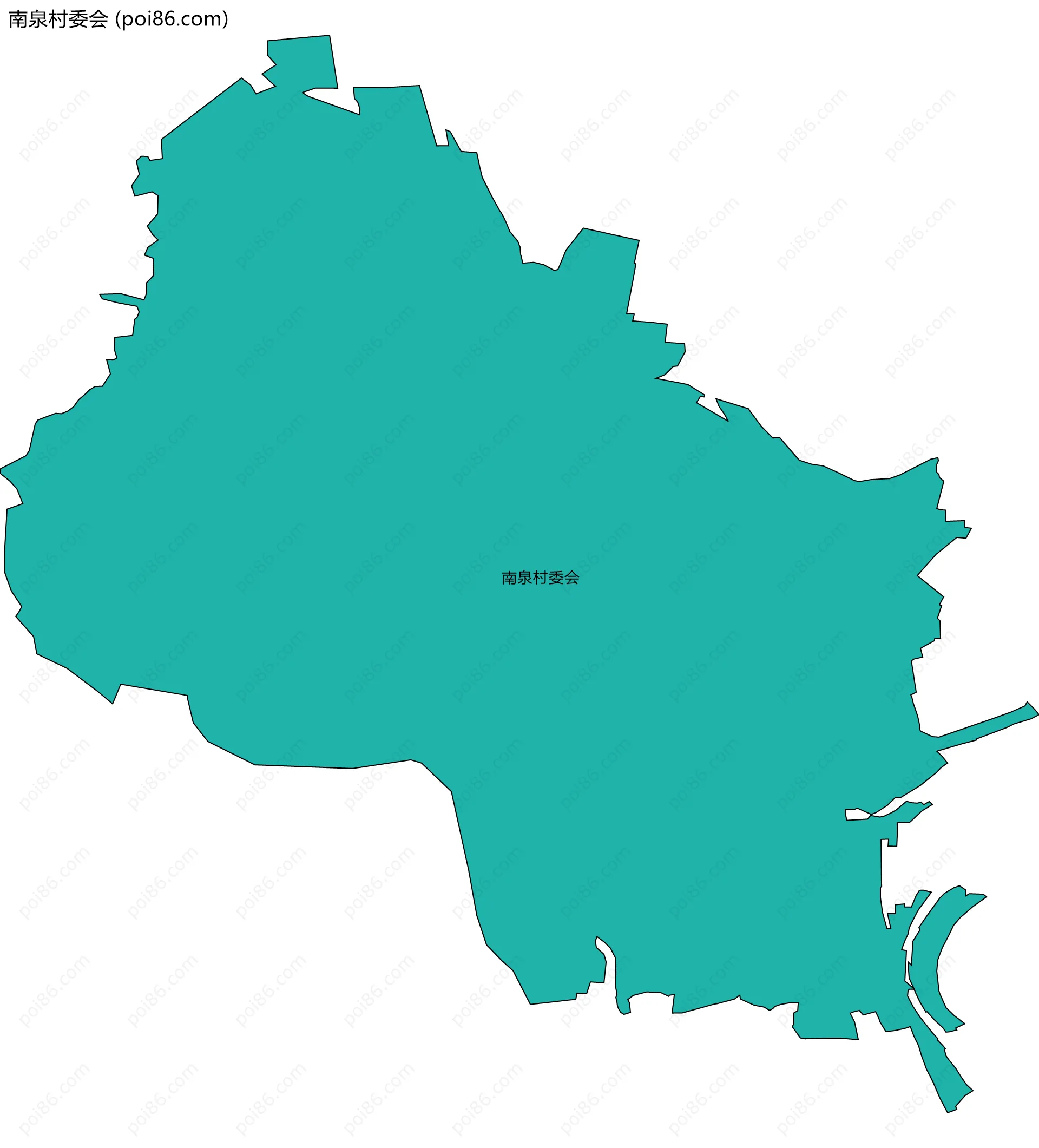 南泉村委会边界地图