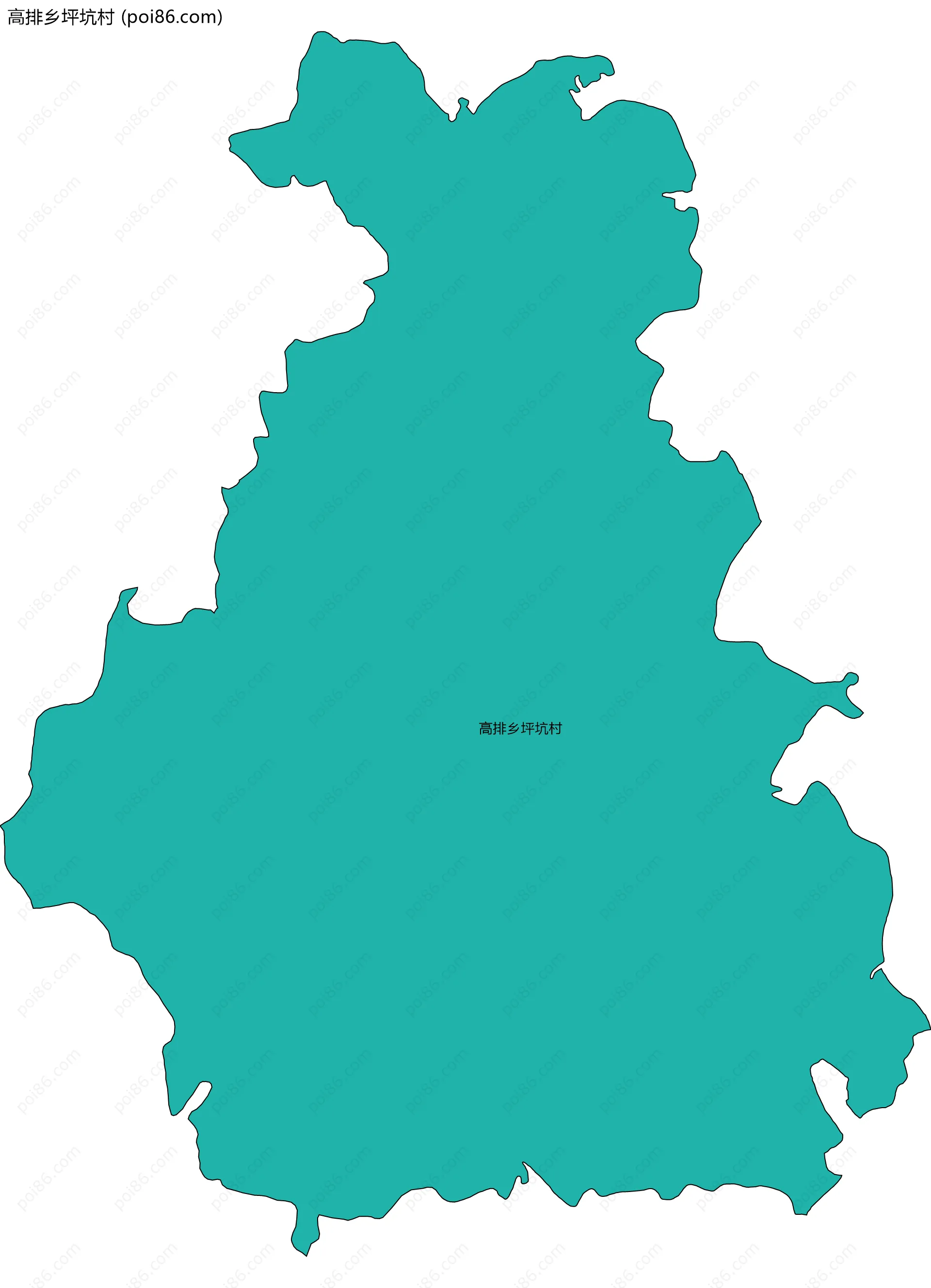 高排乡坪坑村边界地图