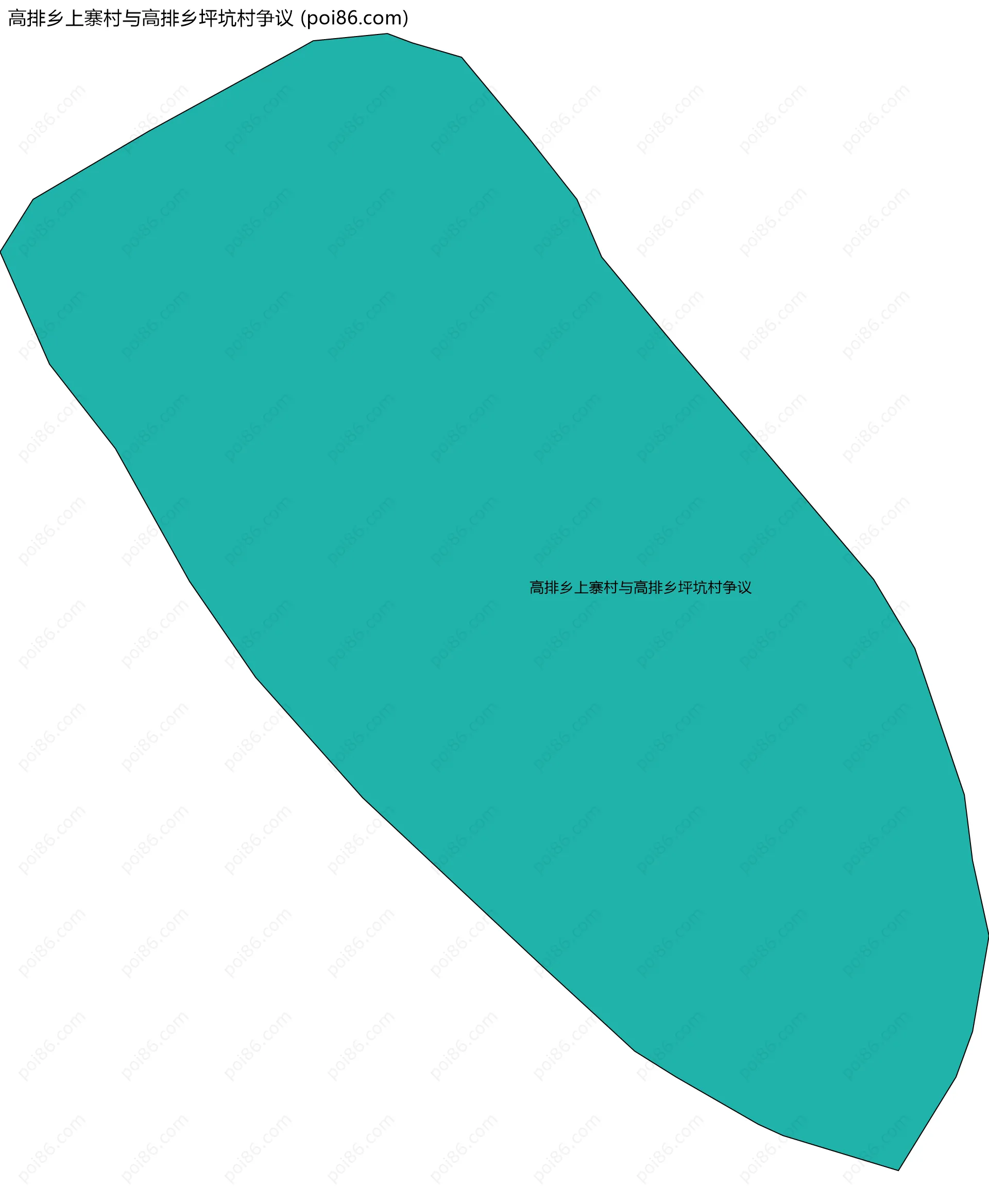 高排乡上寨村与高排乡坪坑村争议边界地图