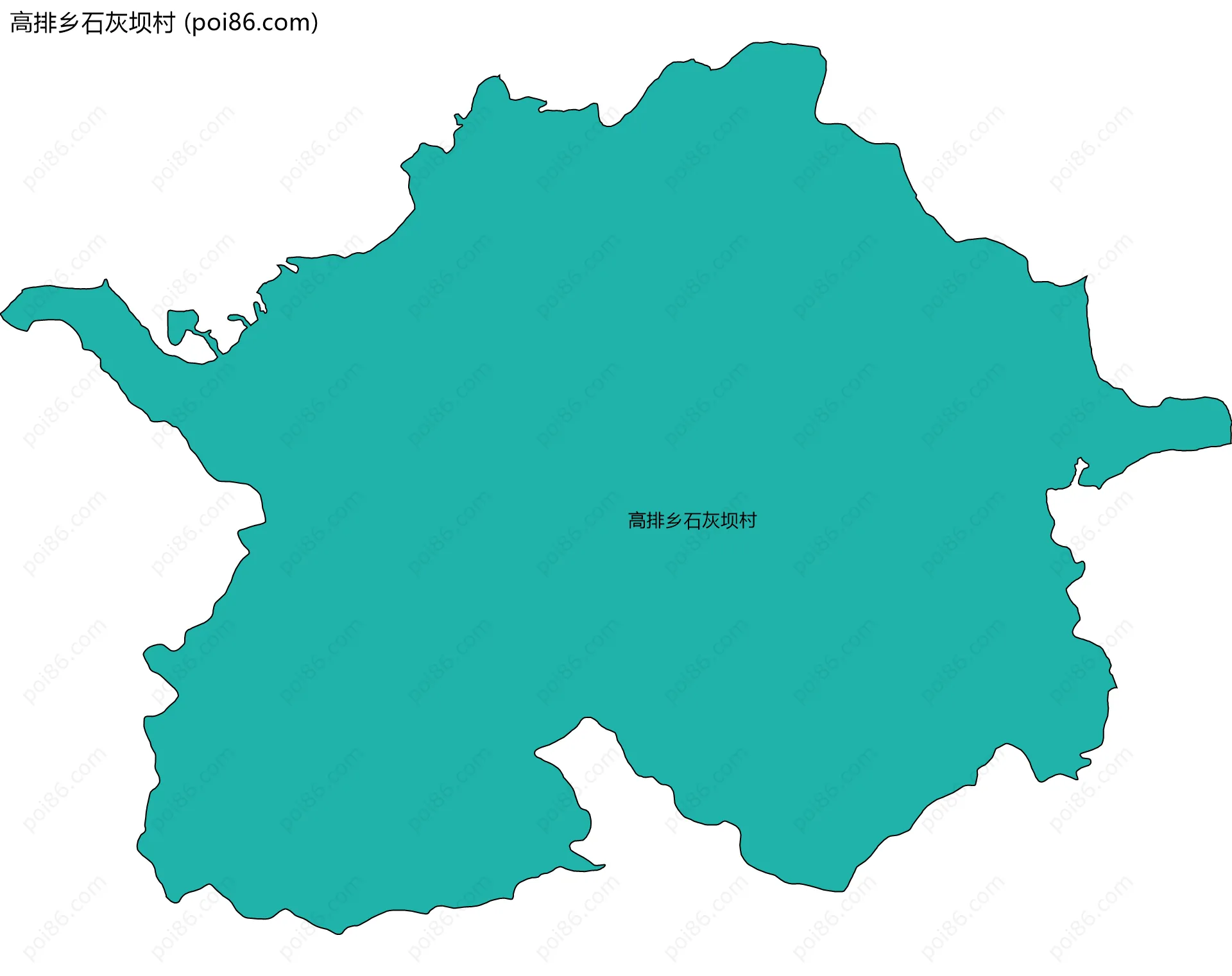 高排乡石灰坝村边界地图