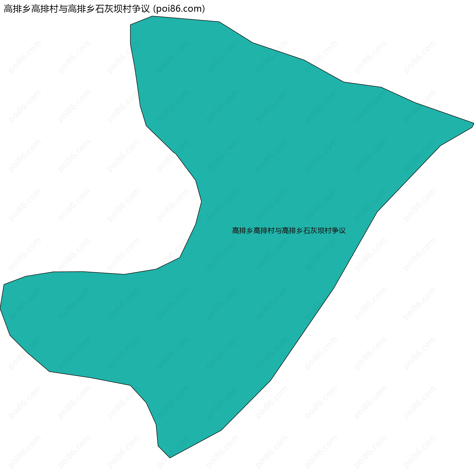 高排乡高排村与高排乡石灰坝村争议边界地图