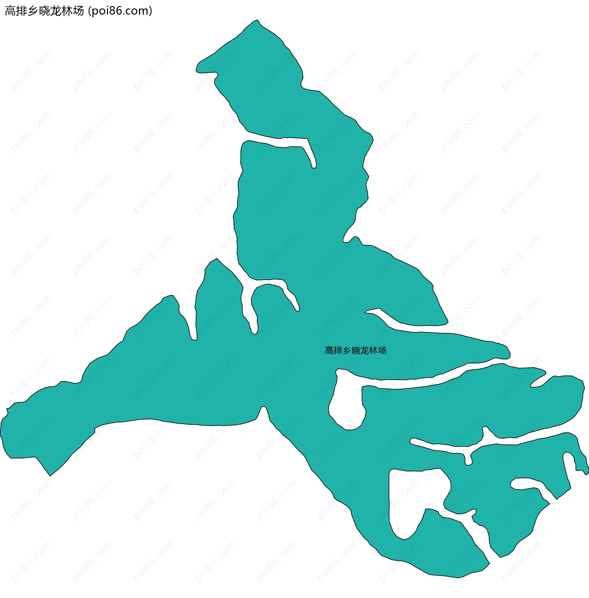 高排乡晓龙林场边界地图
