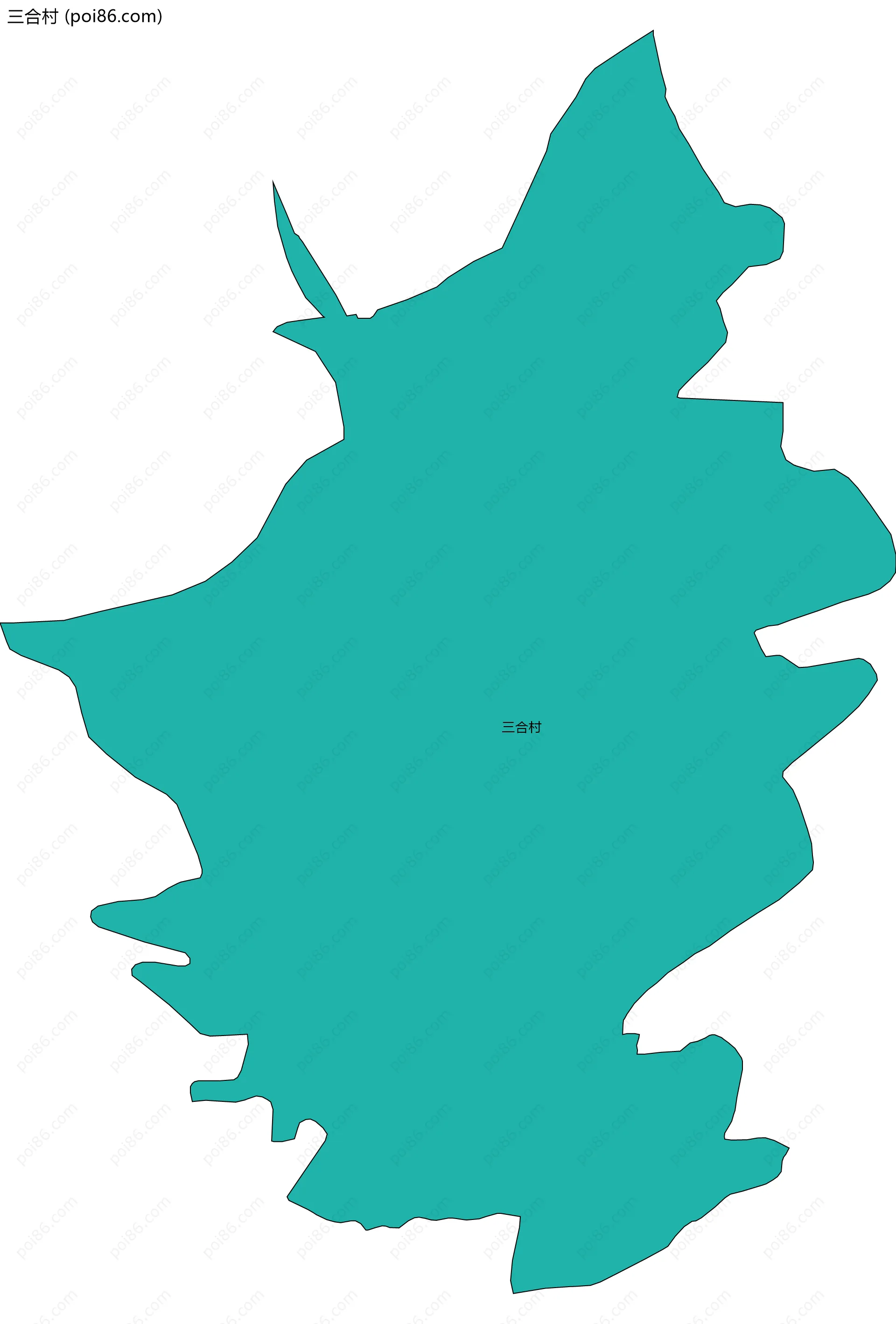 三合村边界地图