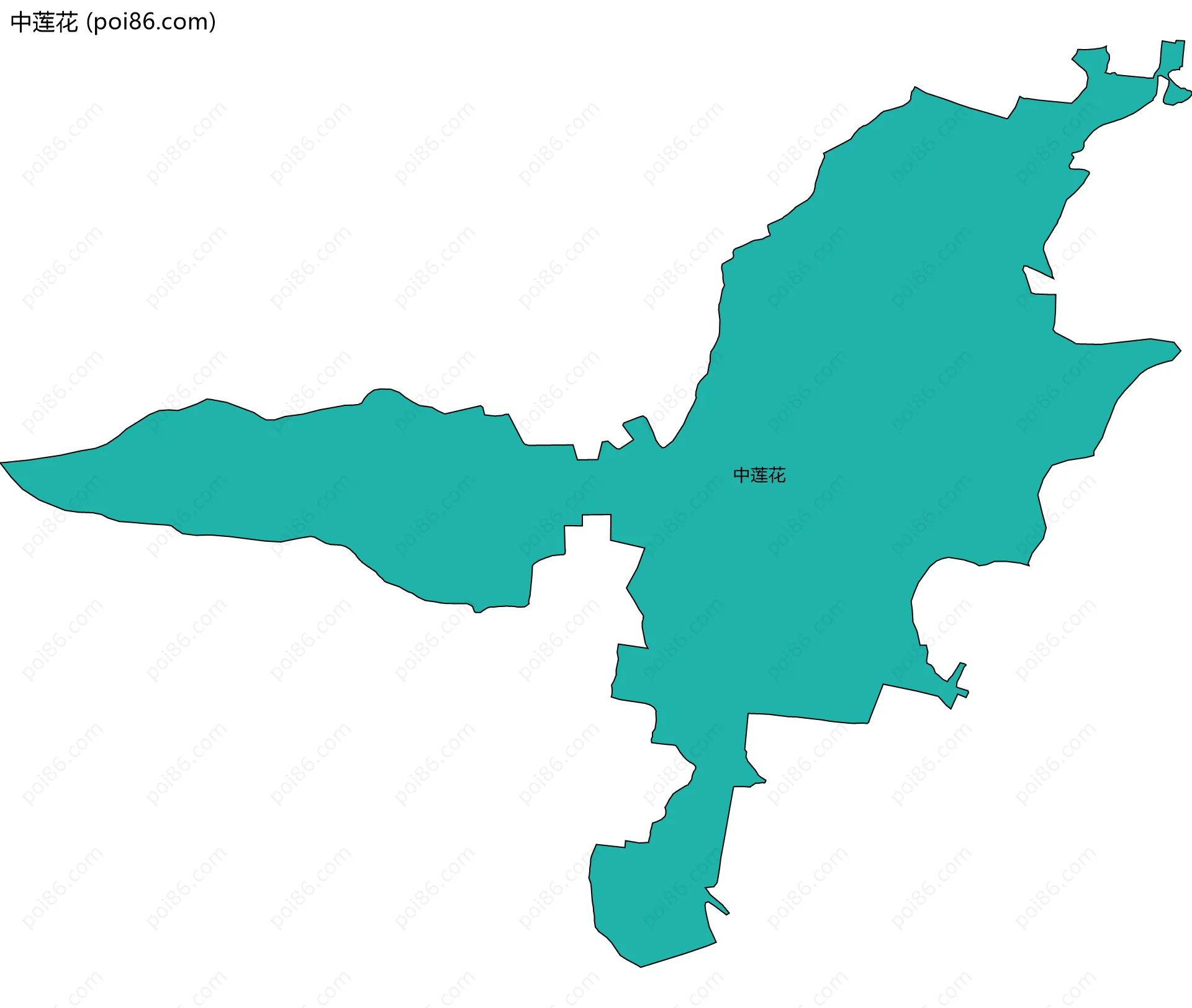 中莲花边界地图