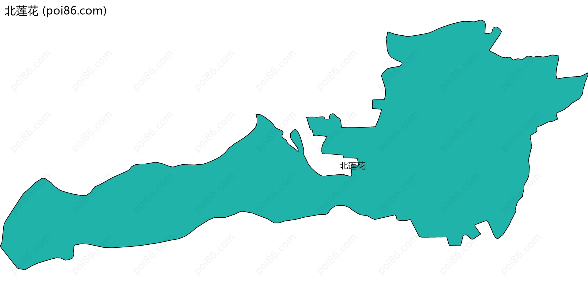 北莲花边界地图
