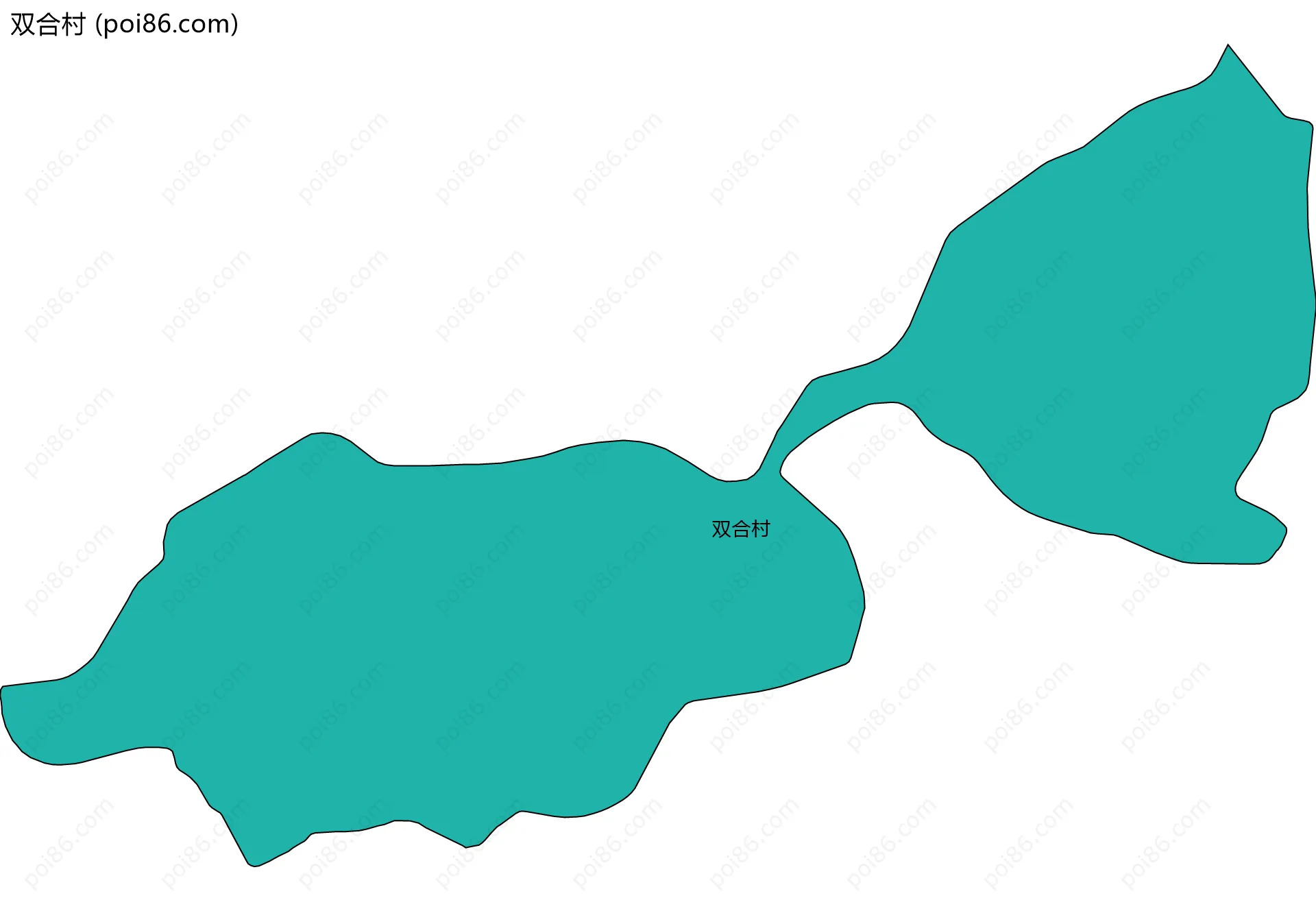 双合村边界地图