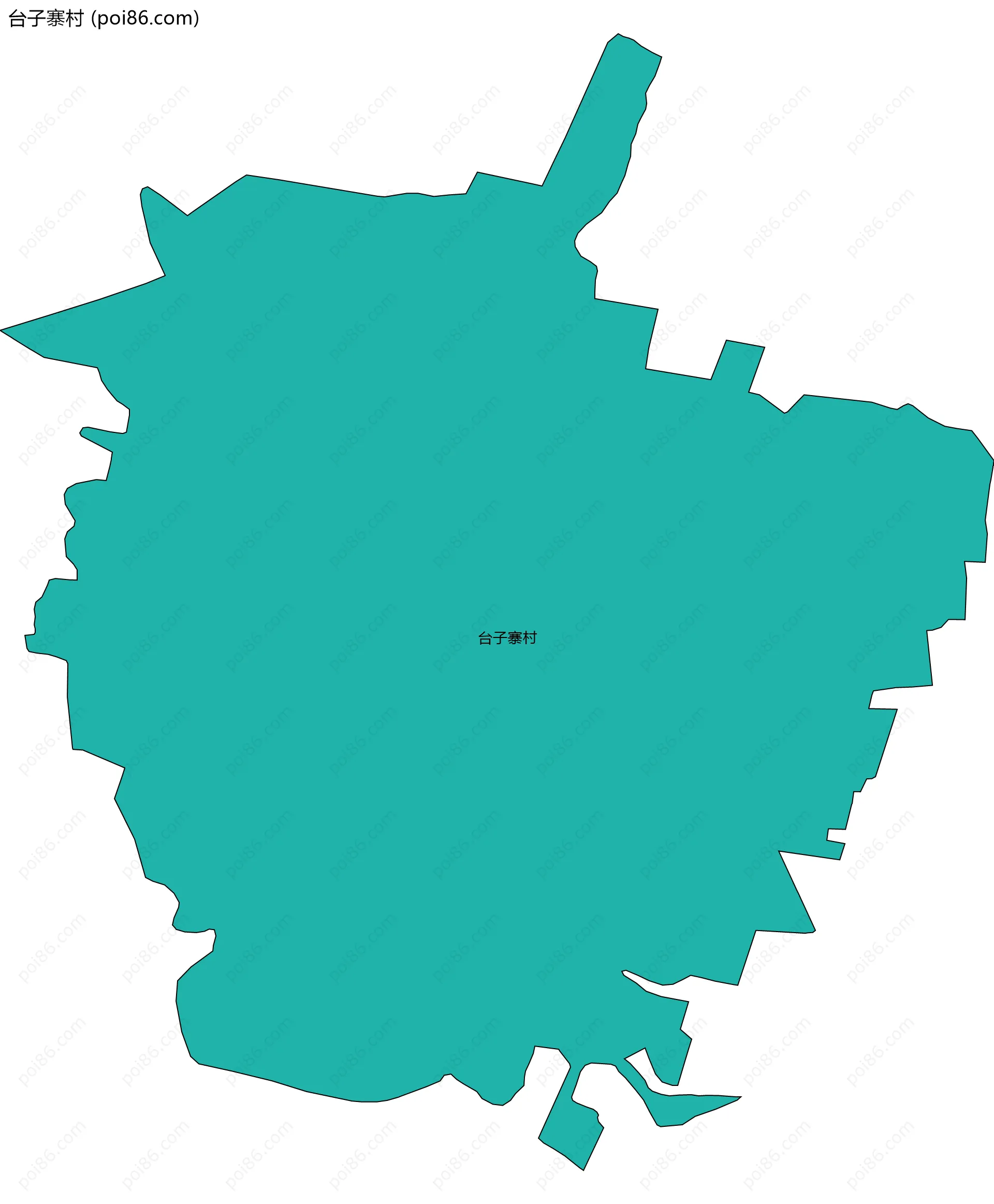 台子寨村边界地图