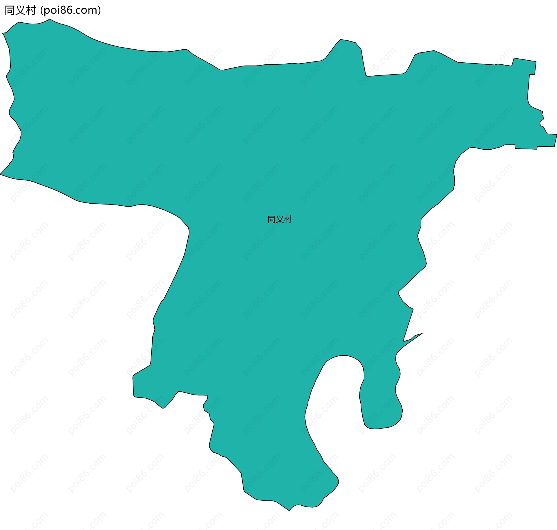 同义村边界地图