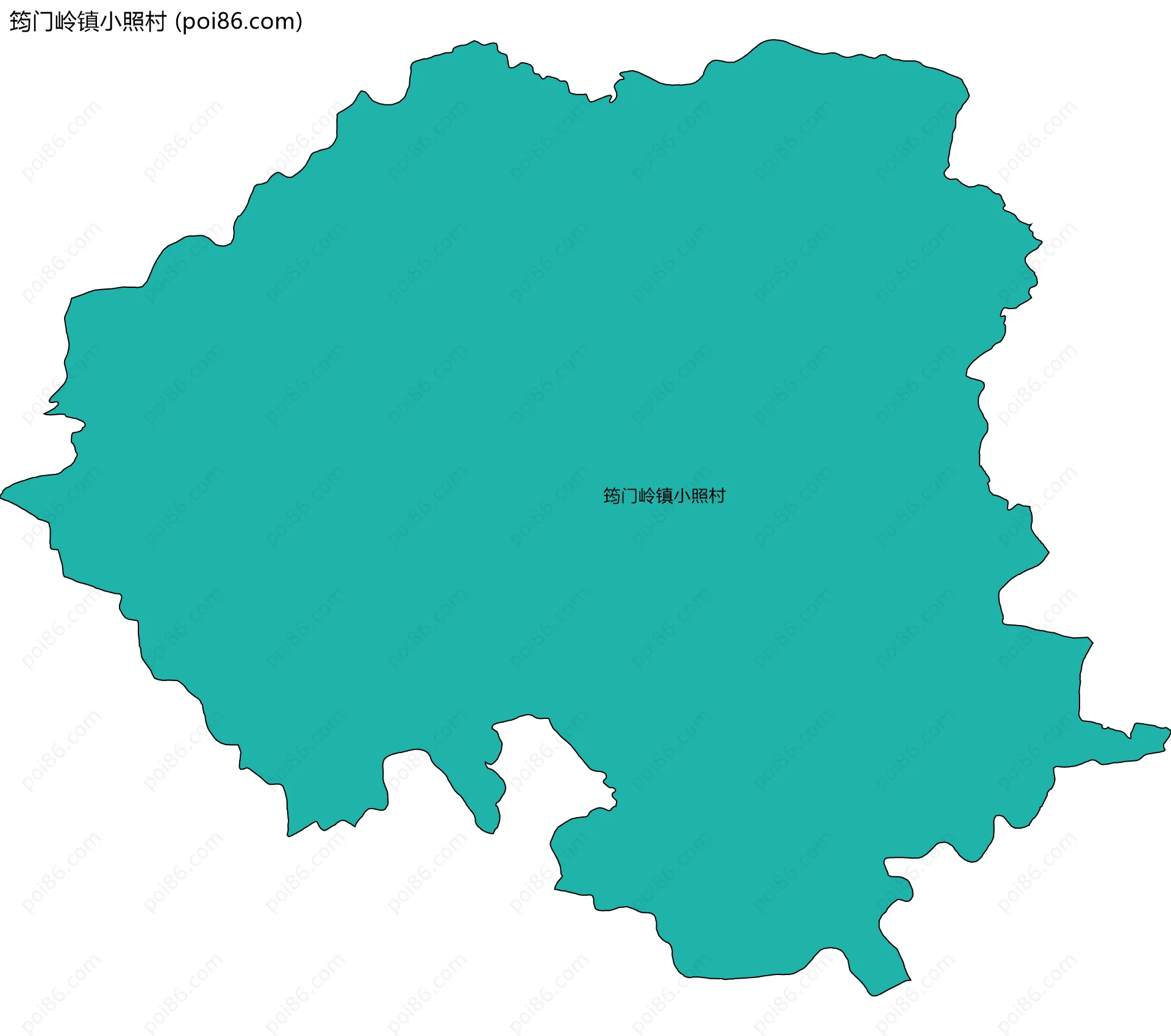 筠门岭镇小照村边界地图