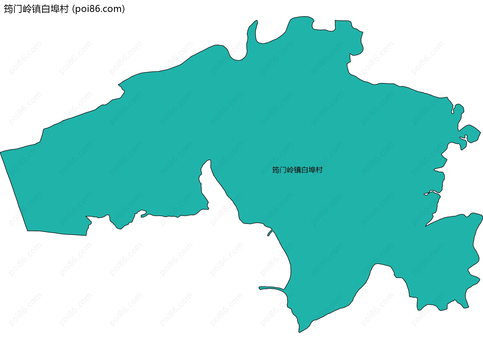 筠门岭镇白埠村边界地图