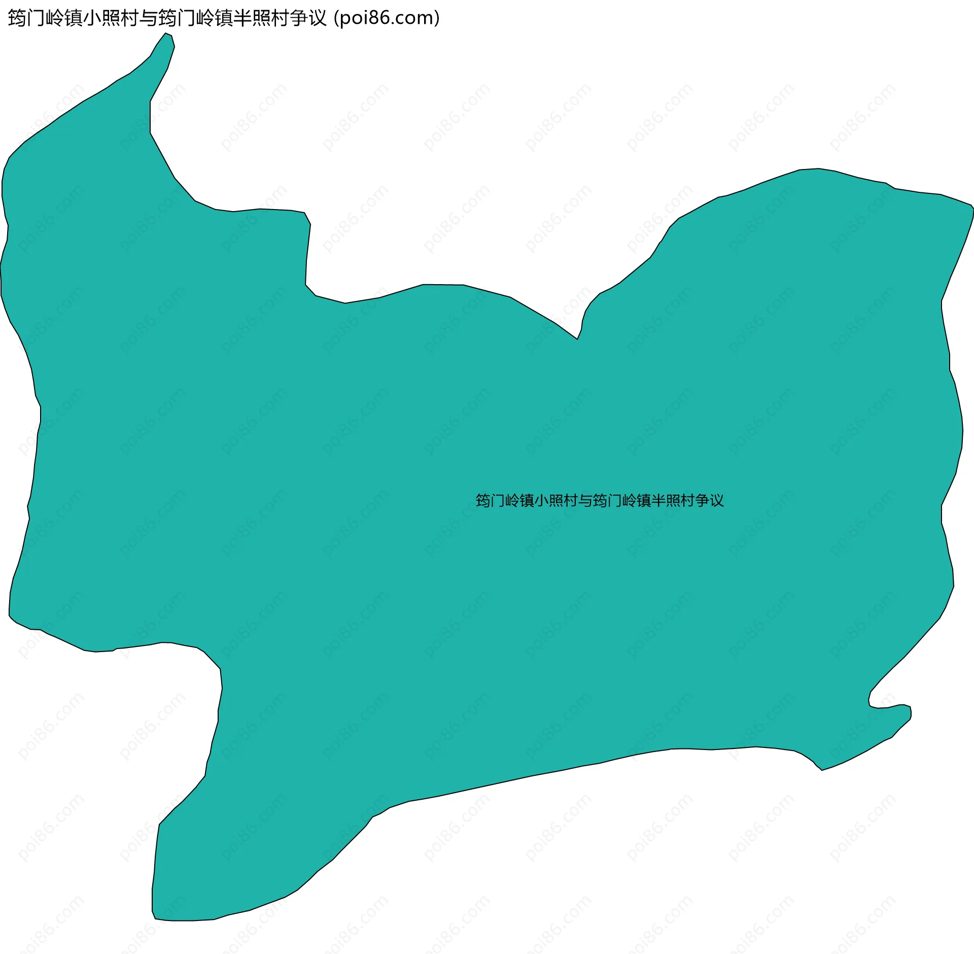 筠门岭镇小照村与筠门岭镇半照村争议边界地图