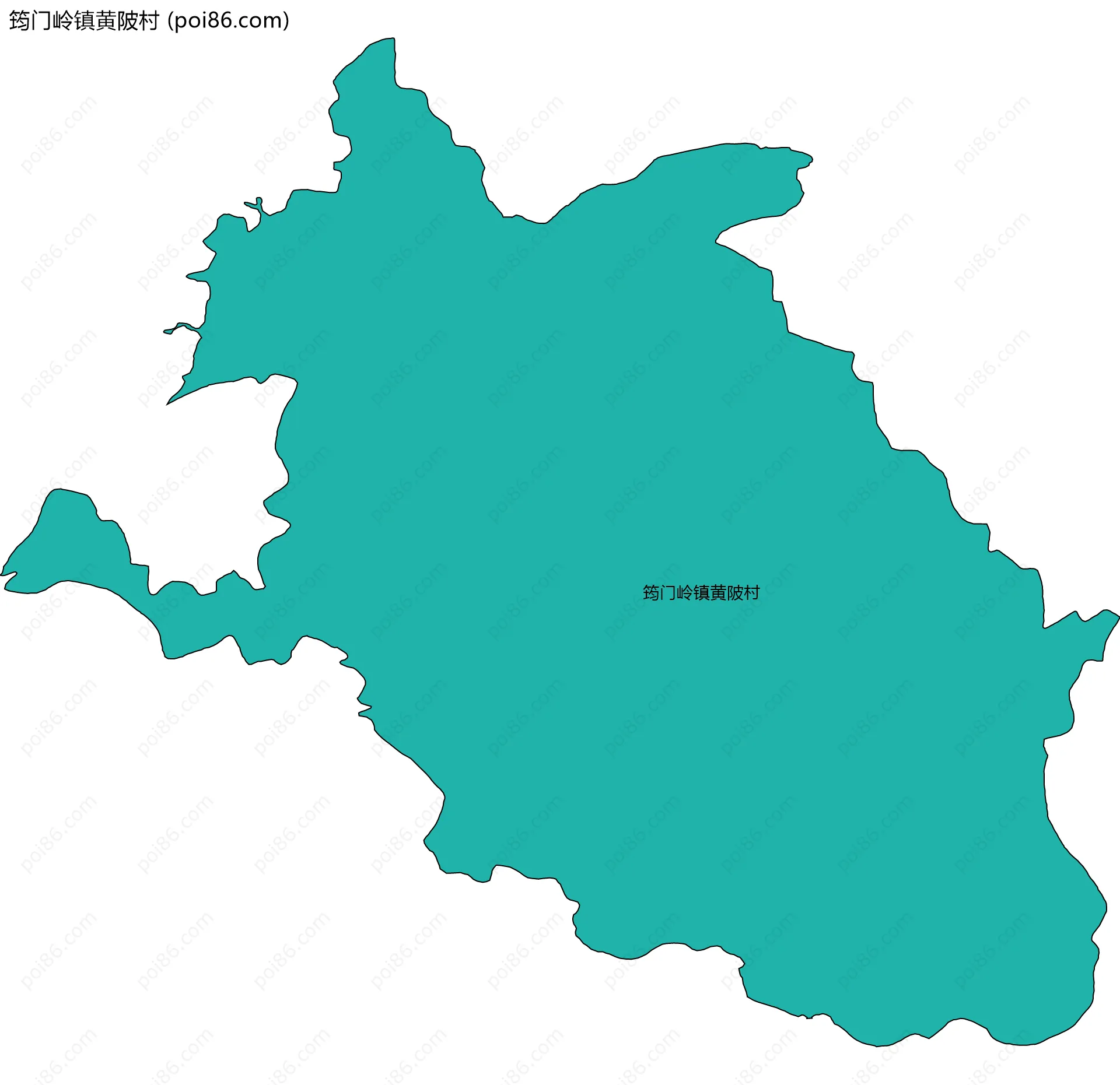 筠门岭镇黄陂村边界地图