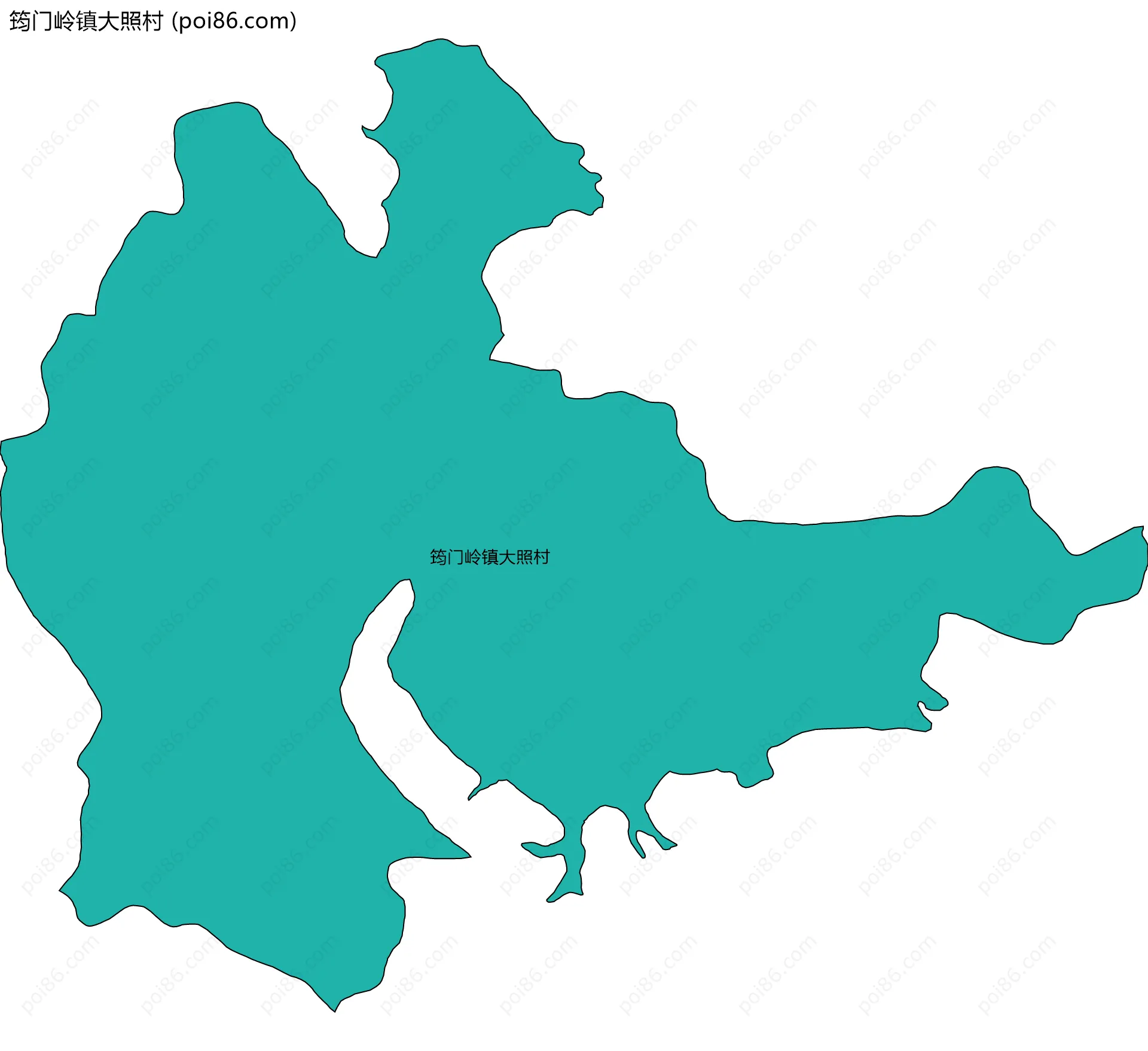 筠门岭镇大照村边界地图