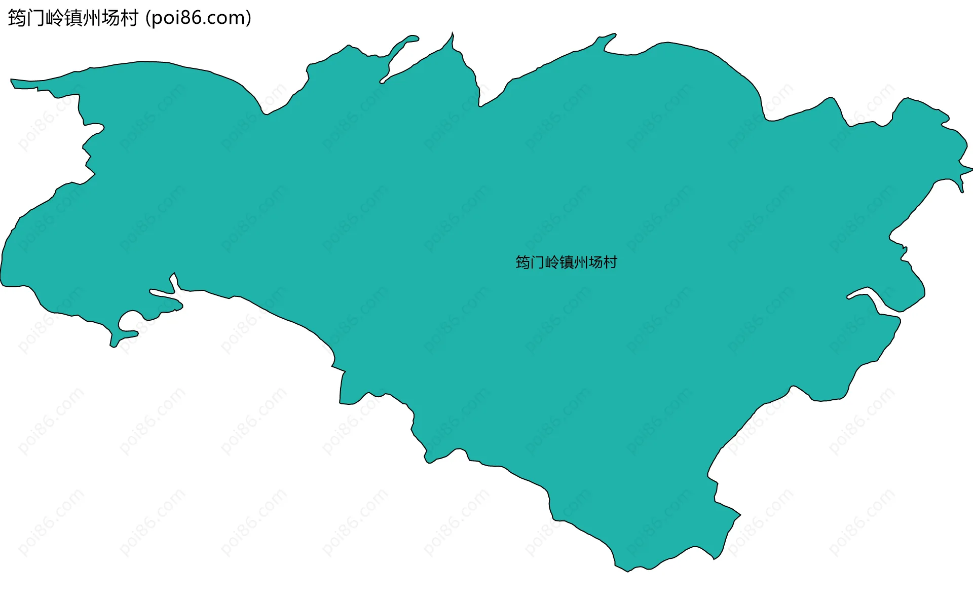 筠门岭镇州场村边界地图