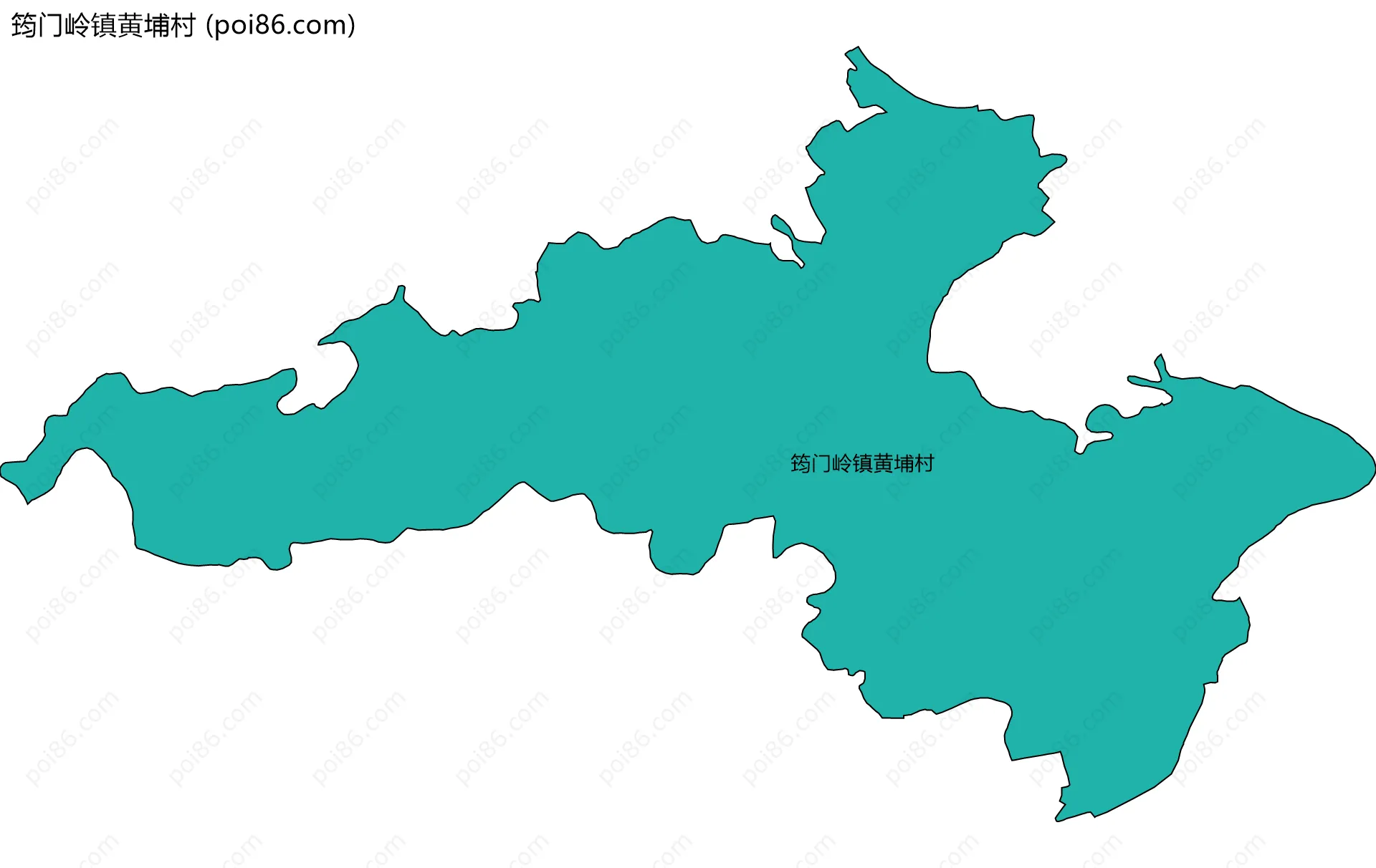 筠门岭镇黄埔村边界地图