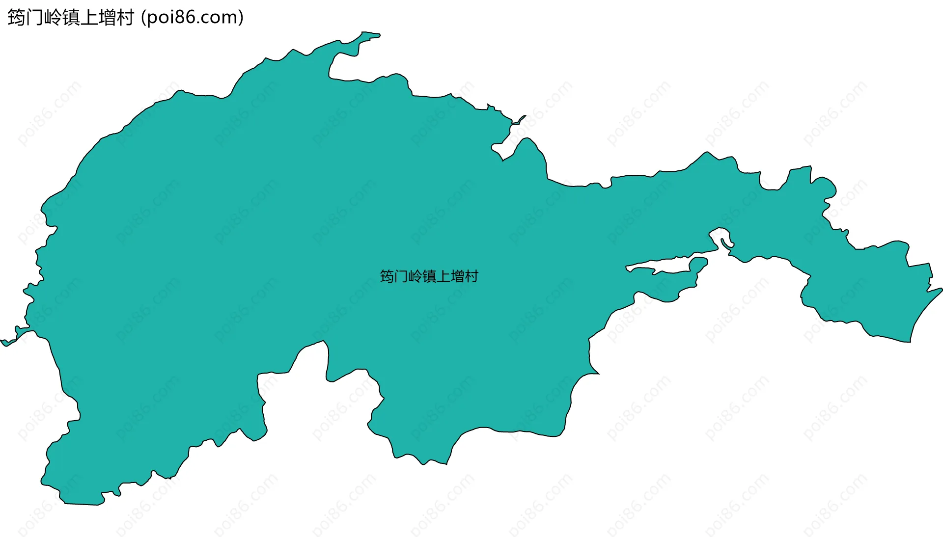 筠门岭镇上增村边界地图